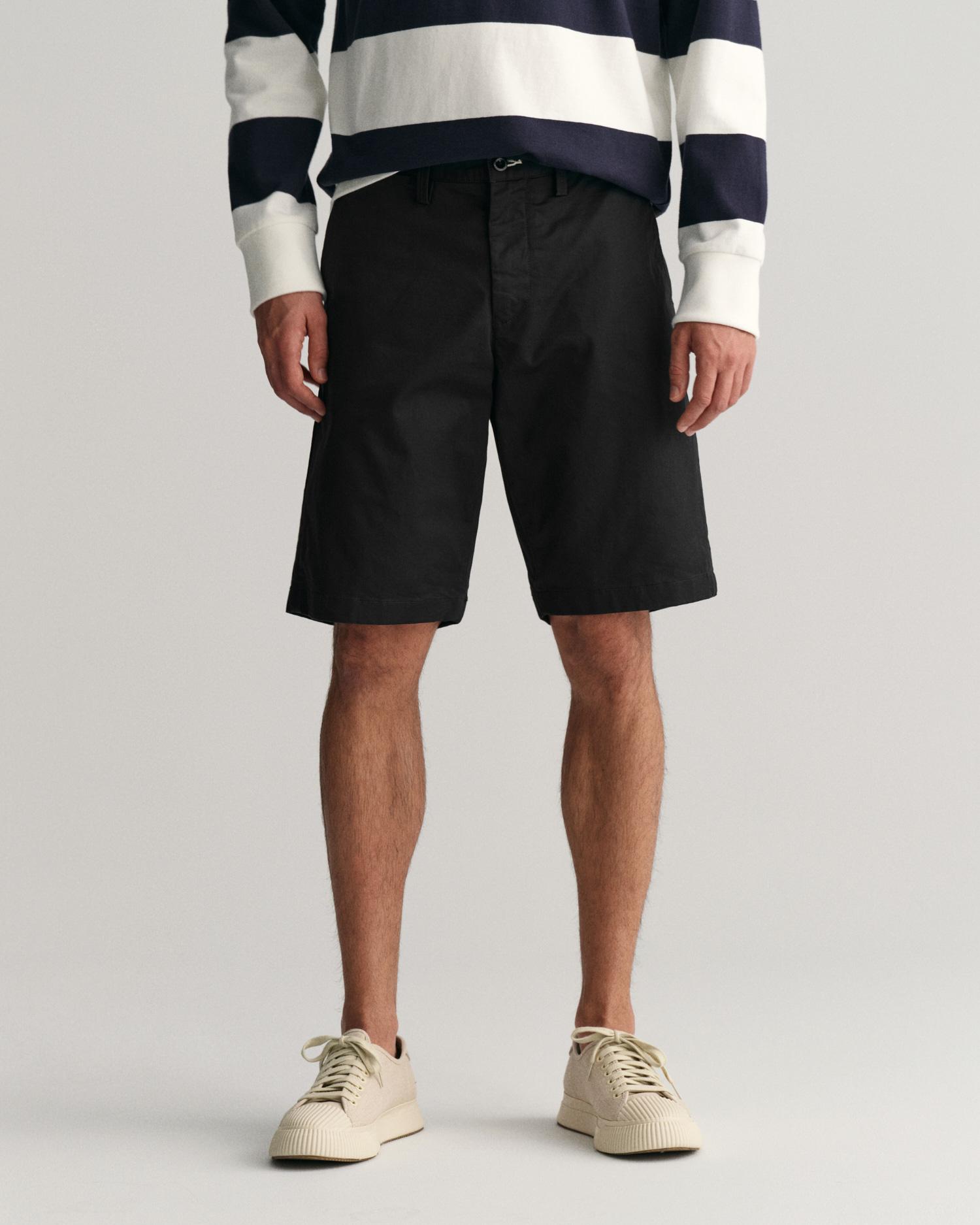 Gant Erkek Siyah Relaxed Fit Chino Şort