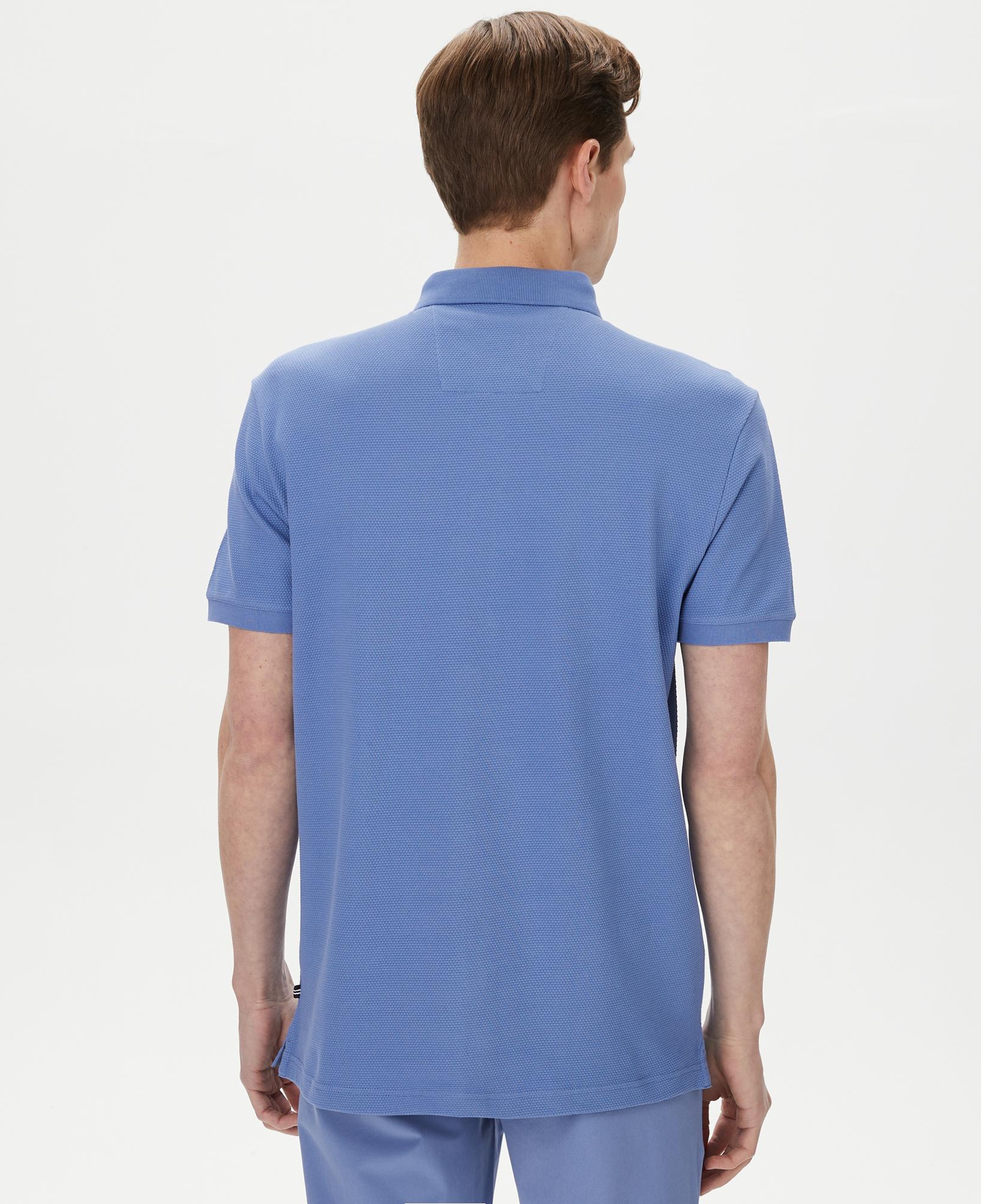 Nautica Erkek Mavi Slim Fit Kısa Kollu Polo Yaka T-Shirt