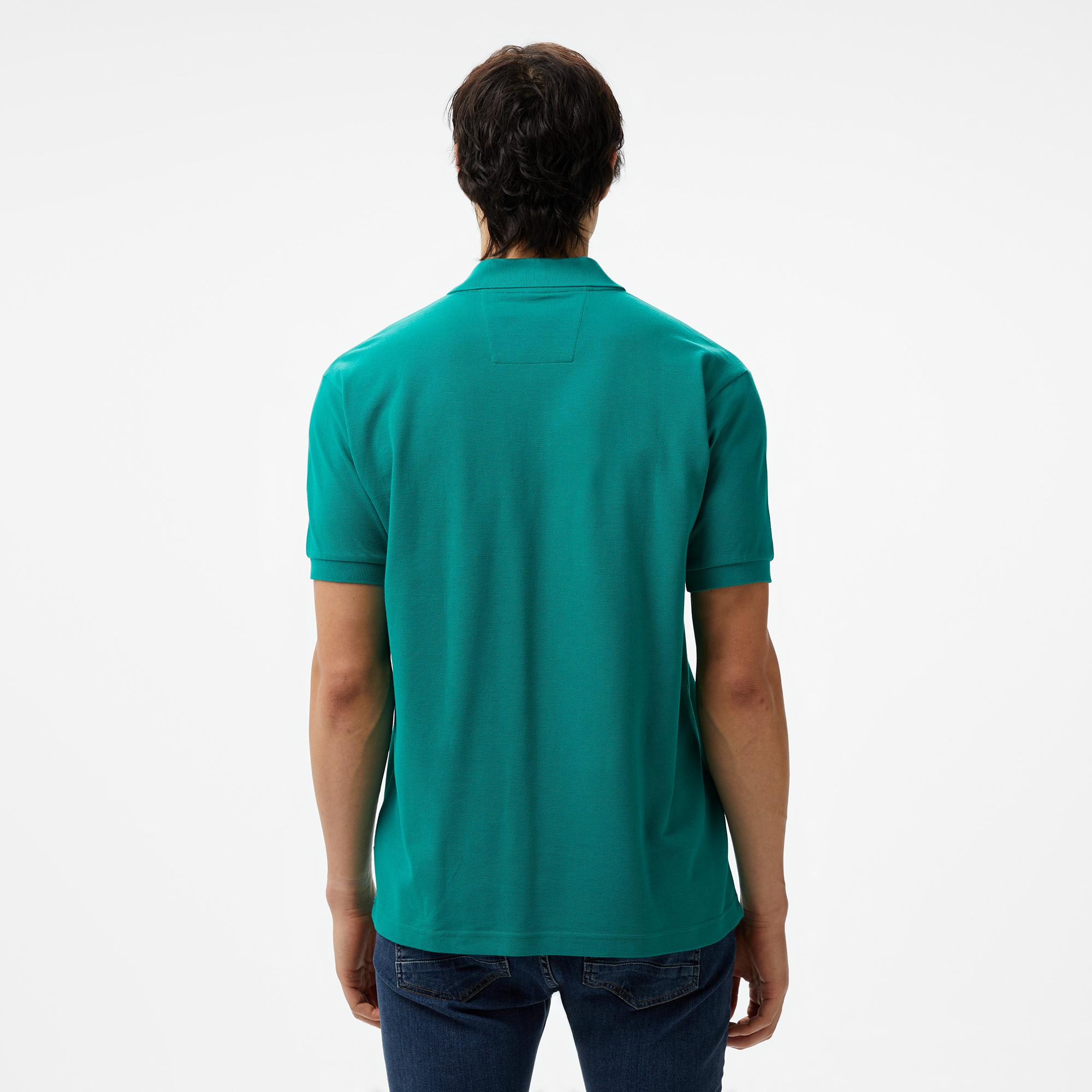 Nautica Erkek Yeşil Classic Fit Kısa Kollu Polo Yaka T-Shirt