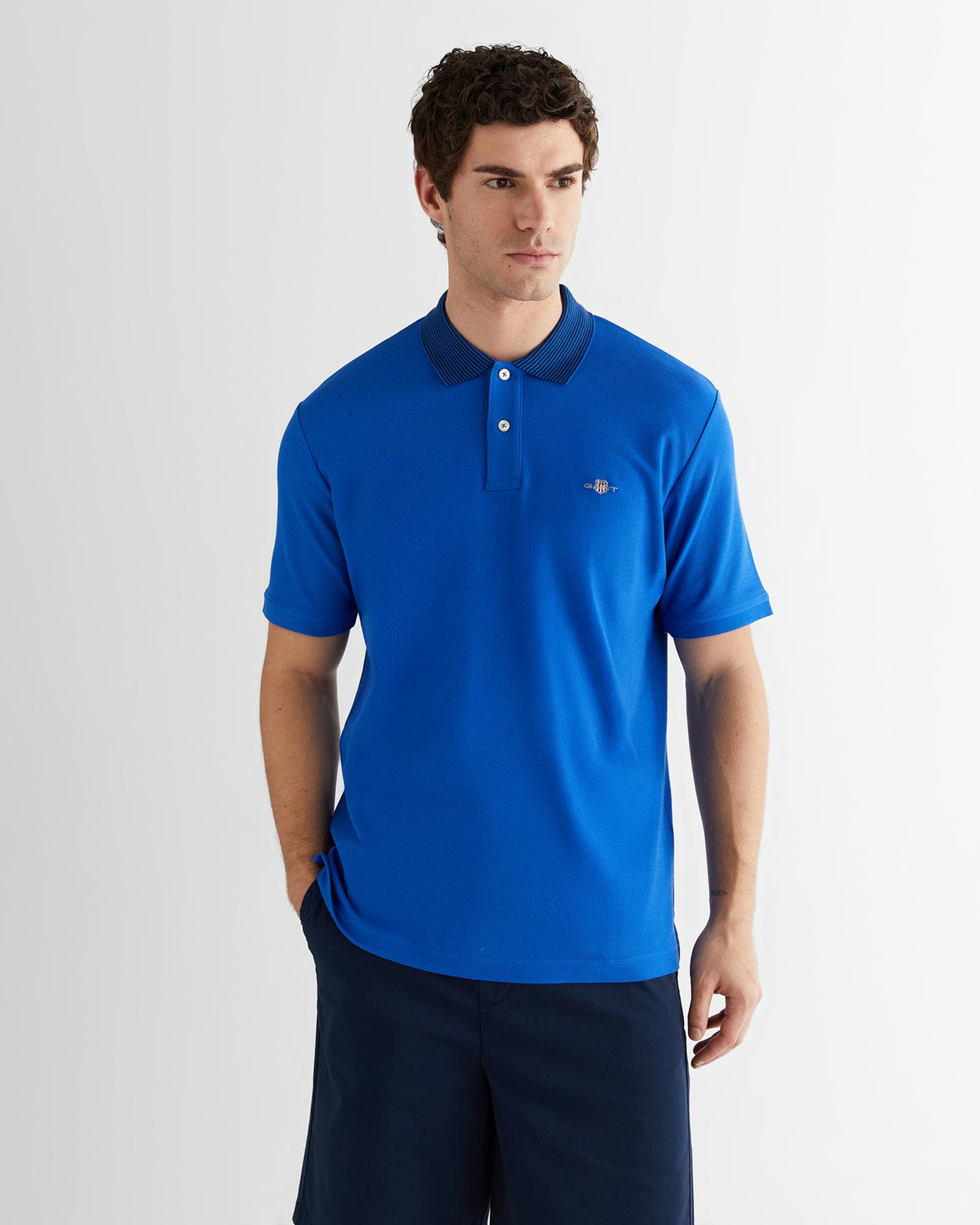 GANT Erkek Lacivert Regular Fit Polo