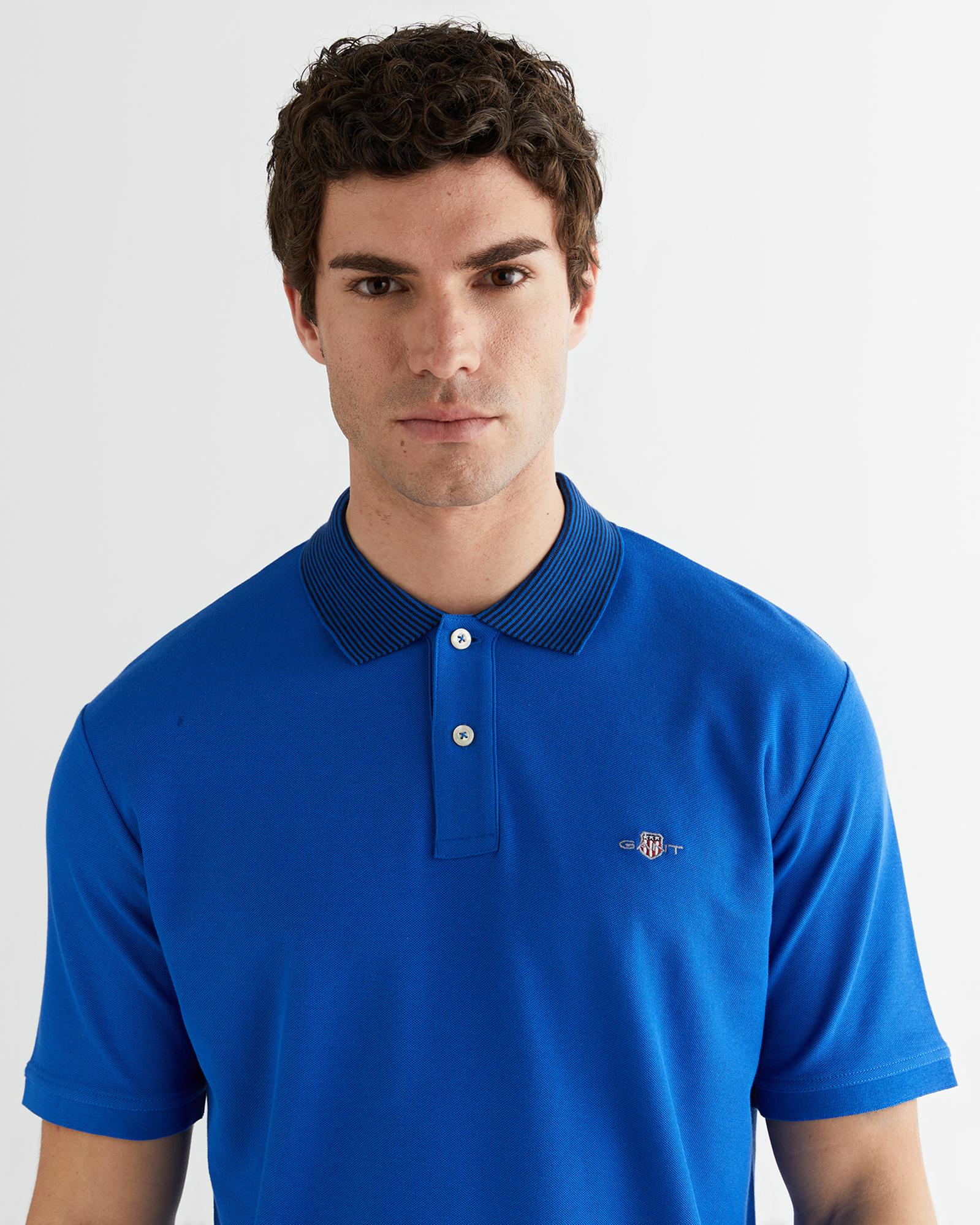 GANT Erkek Lacivert Regular Fit Polo
