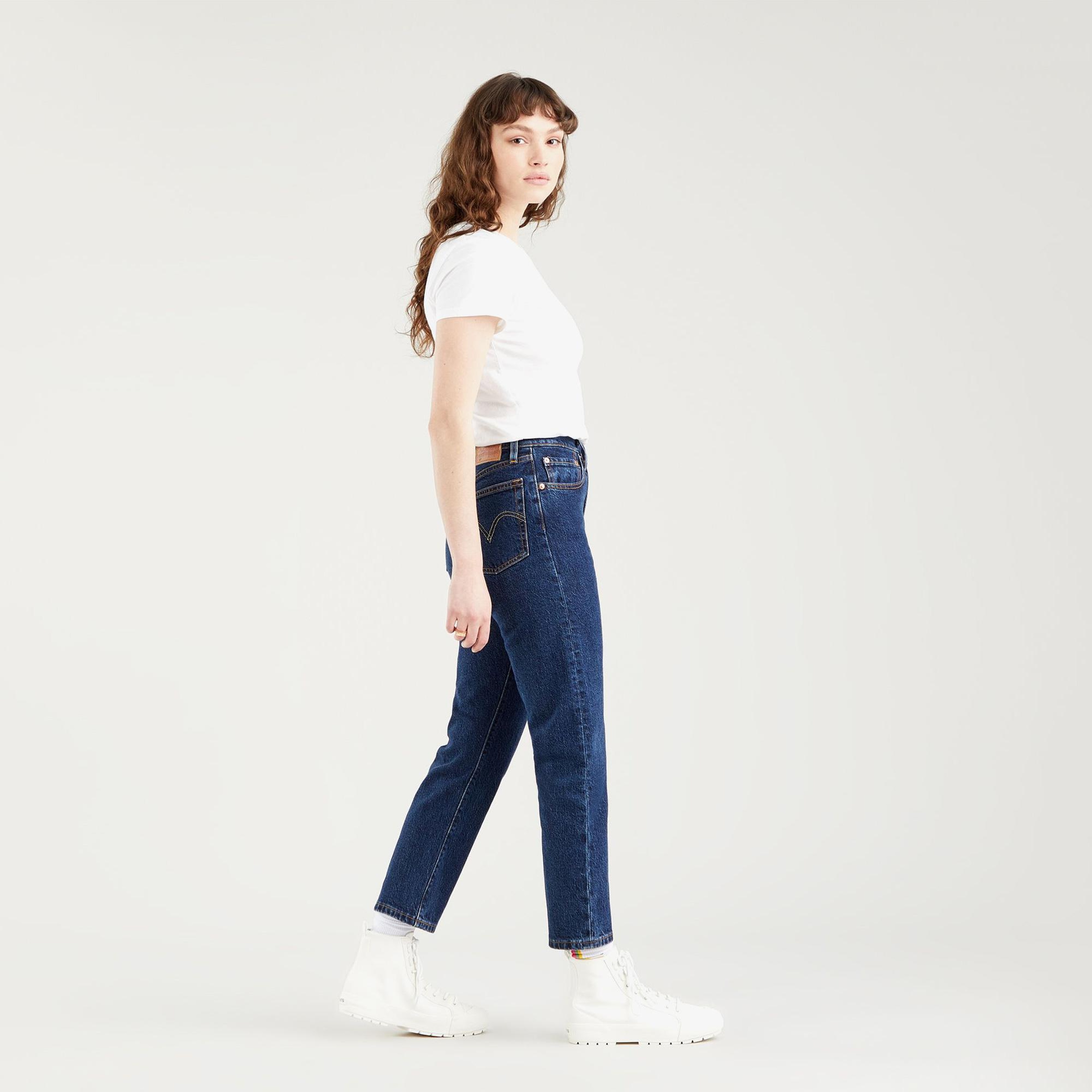 Levi's 501 Crop Salsa Stonewash Kadın Lacivert Jean