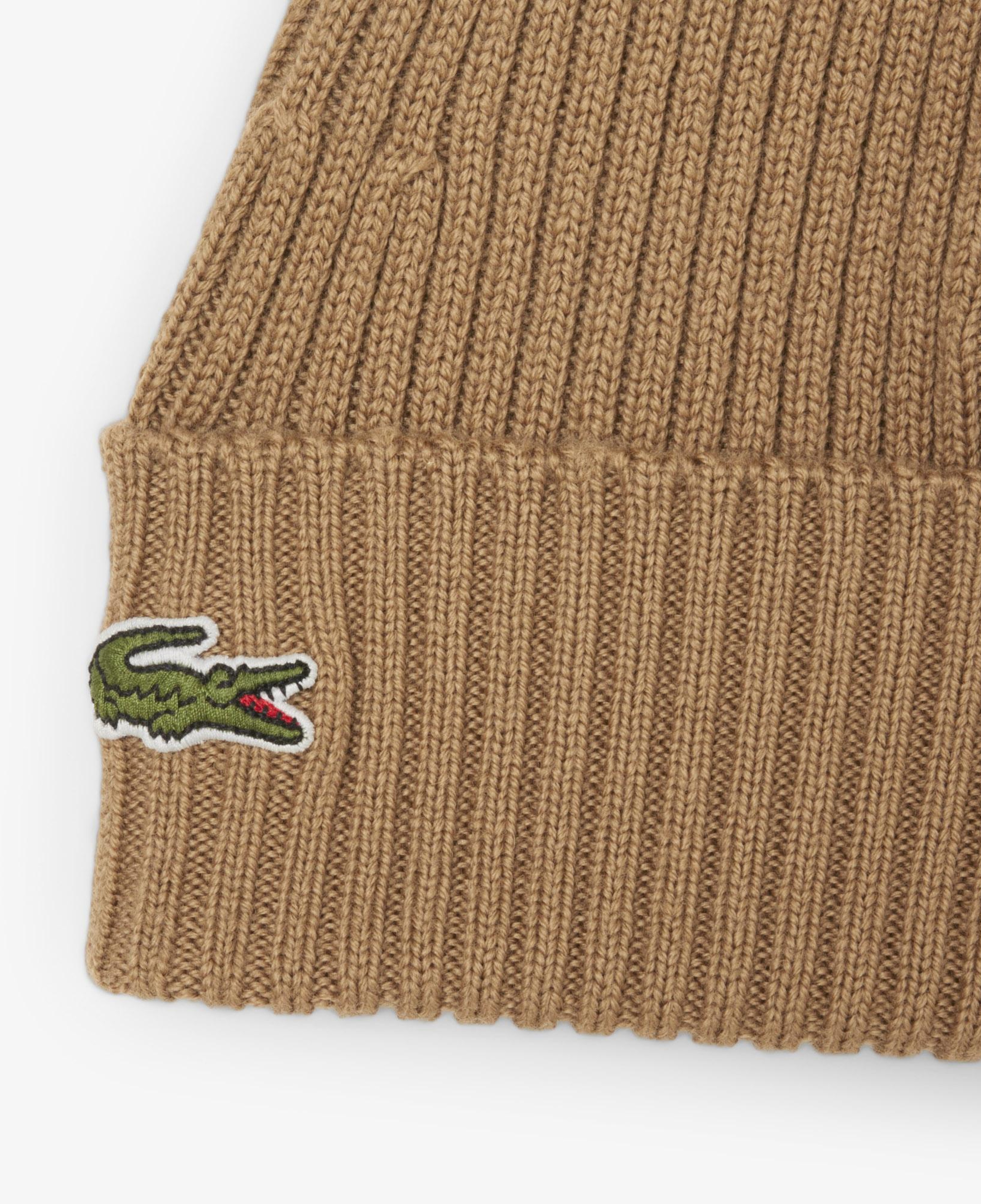 Lacoste Unisex Yün Açık Kahverengi Bere