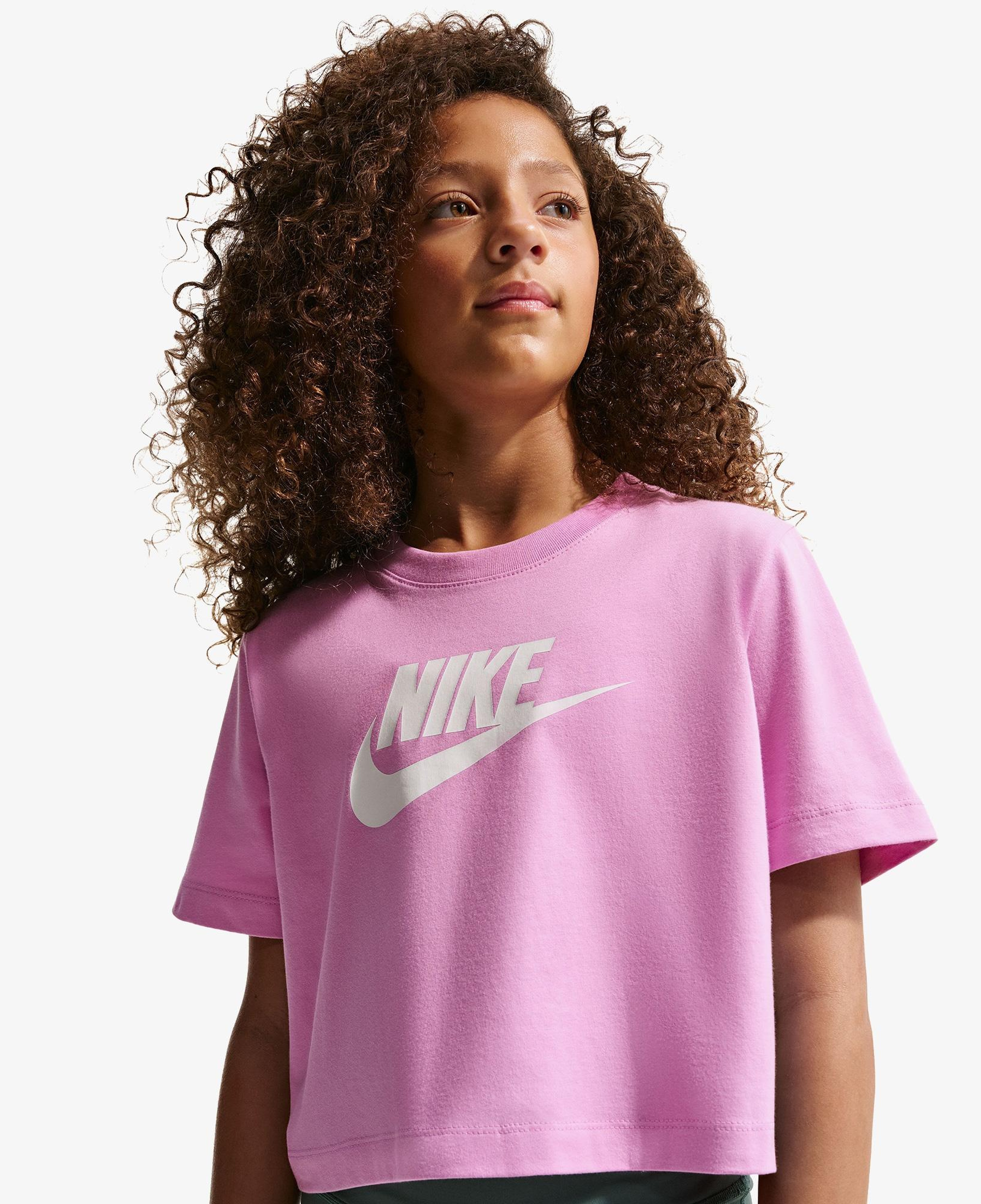 Nike Sportswear Futura Çocuk Pembe Crop T-Shirt