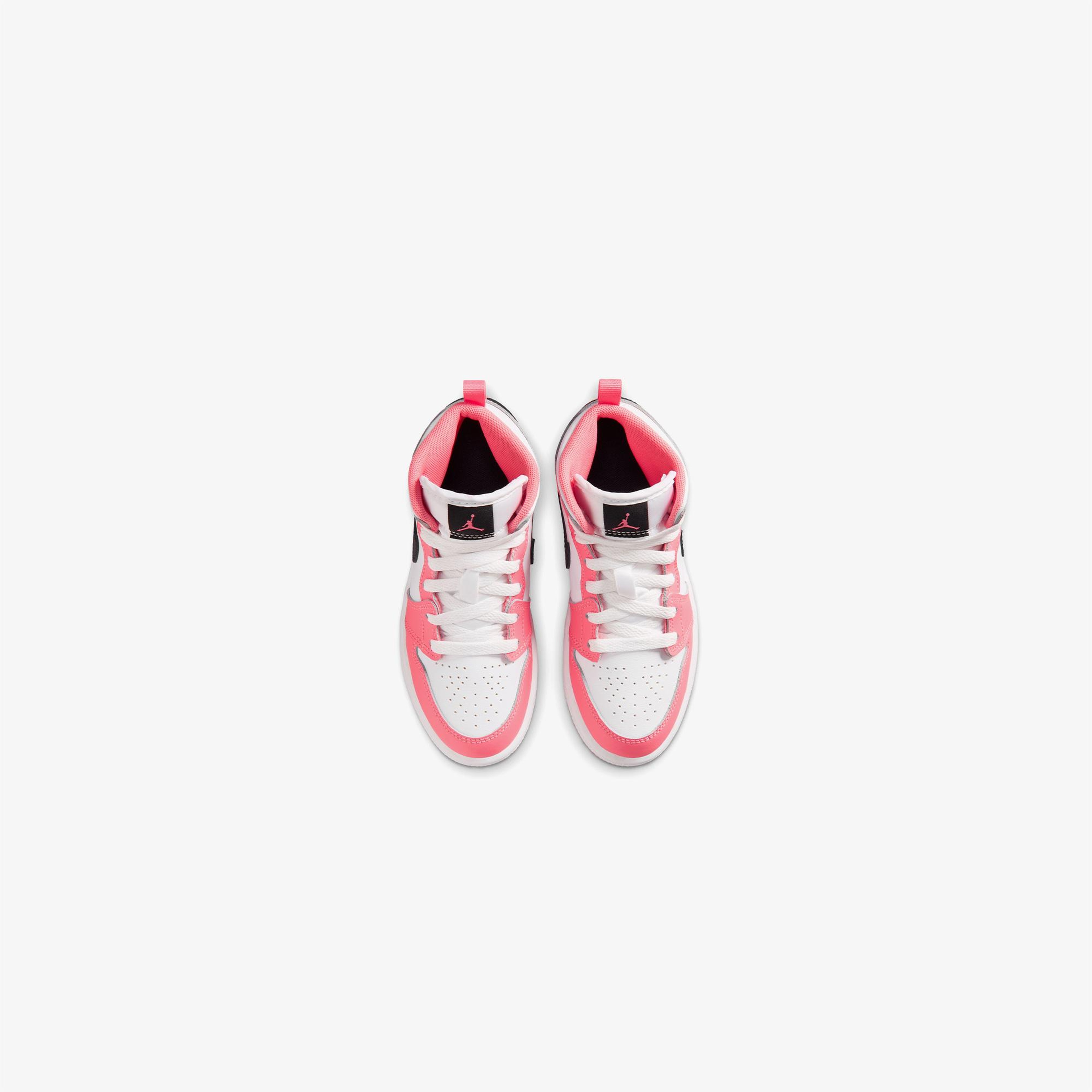 Jordan 1 Mid Çocuk Pembe Spor Ayakkabı