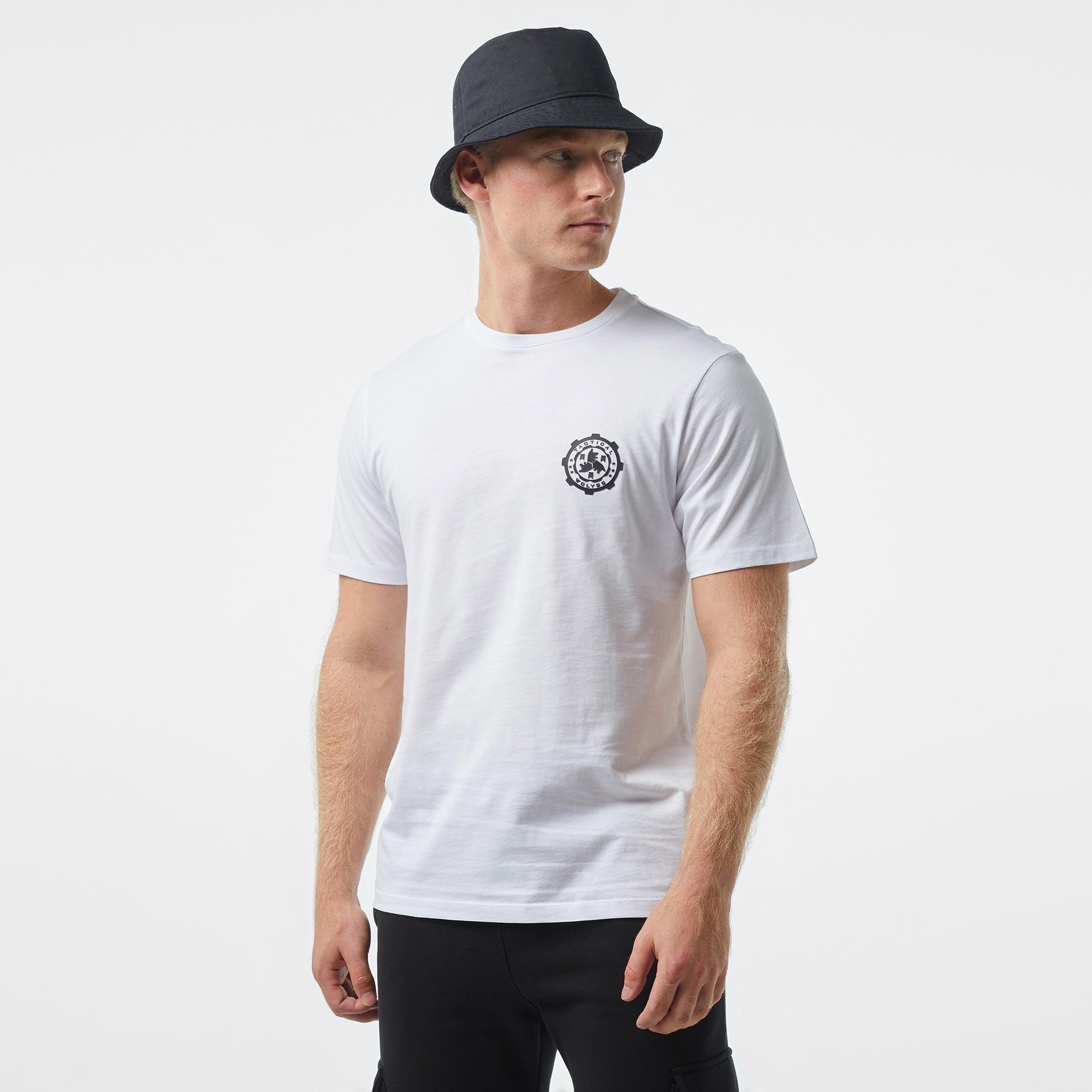 Tactical Wolves Classic Erkek Beyaz T-Shirt