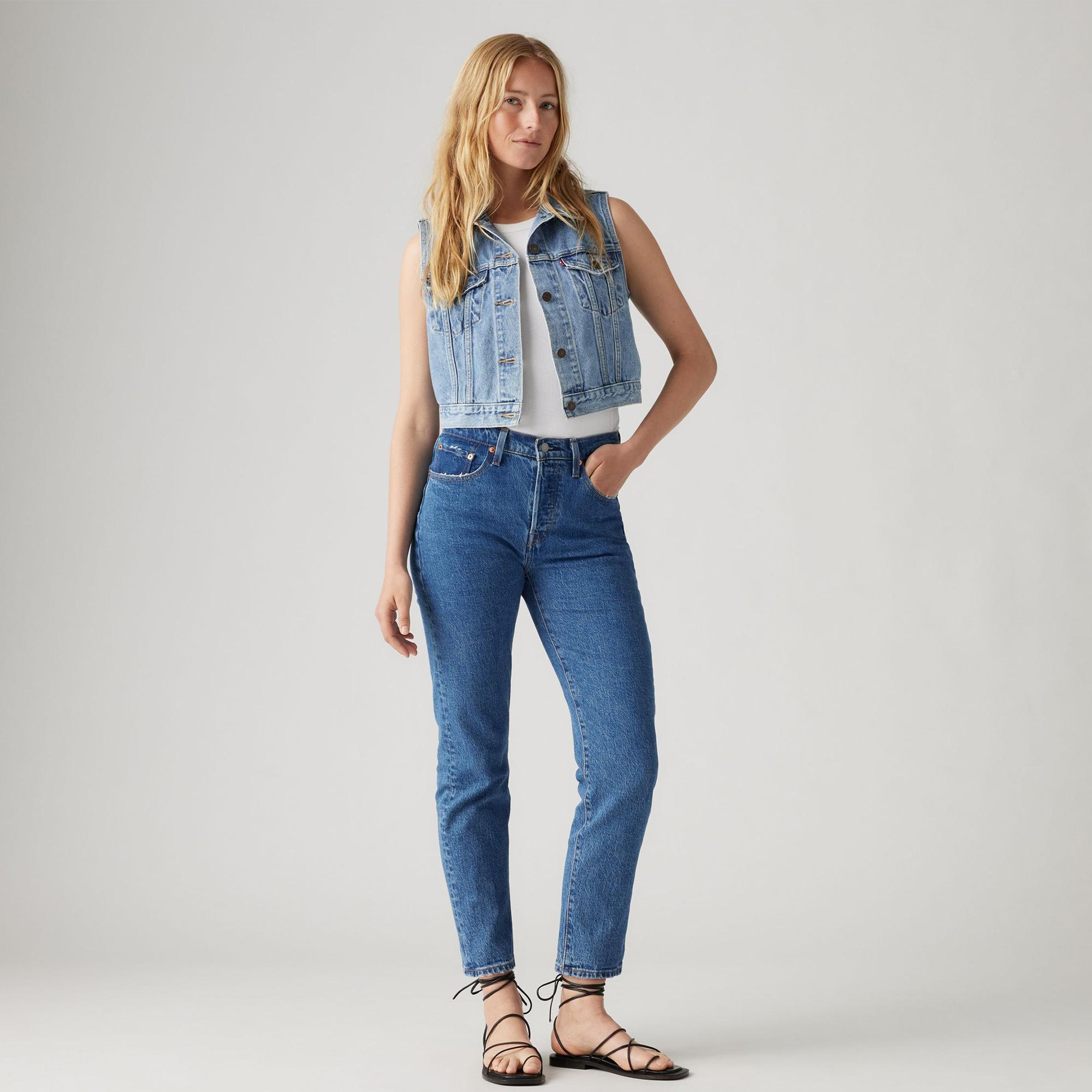 Levi's 501 Crop Jazz Pop Kadın Mavi Jean