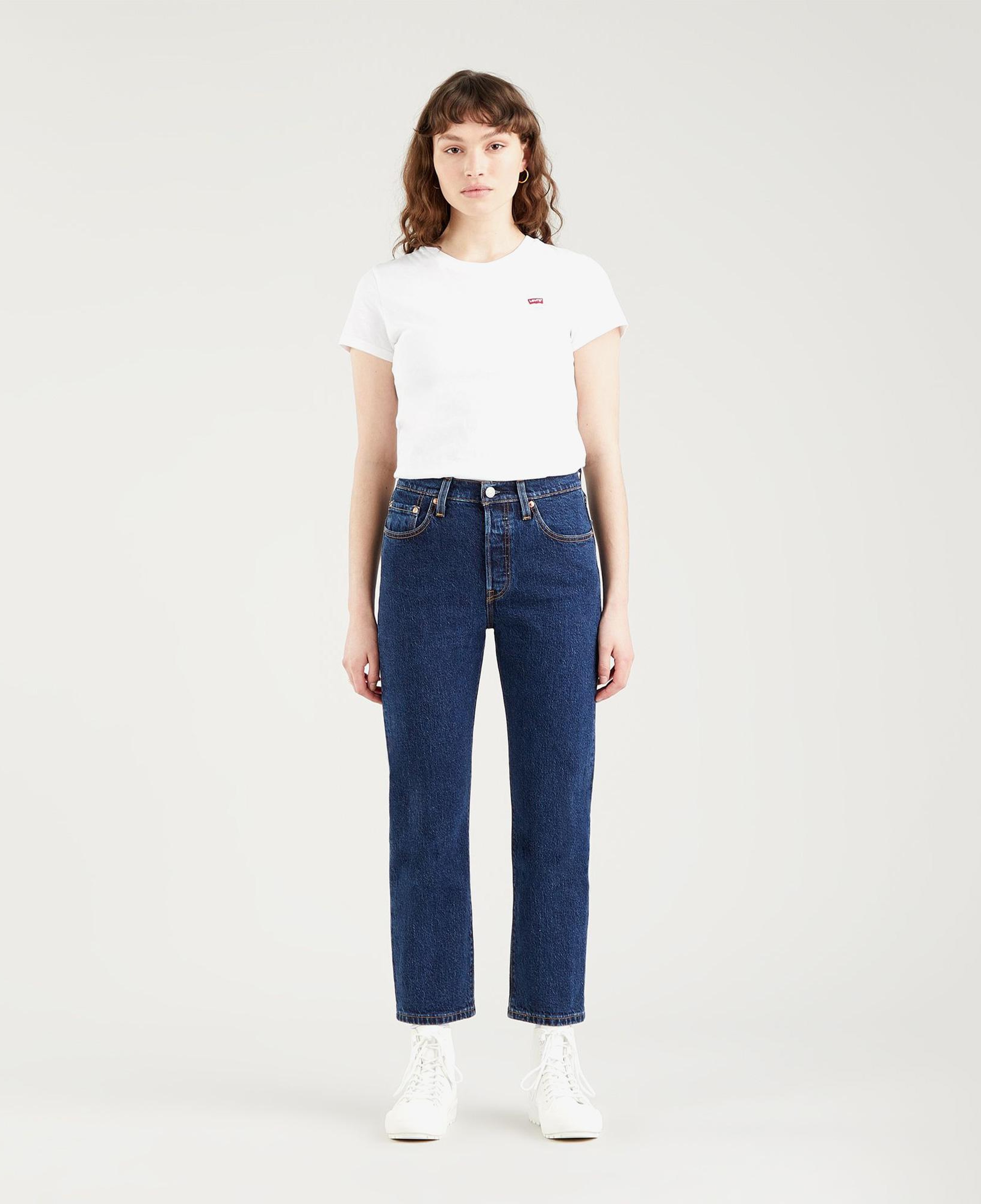 Levi's 501 Crop Salsa Stonewash Kadın Lacivert Jean