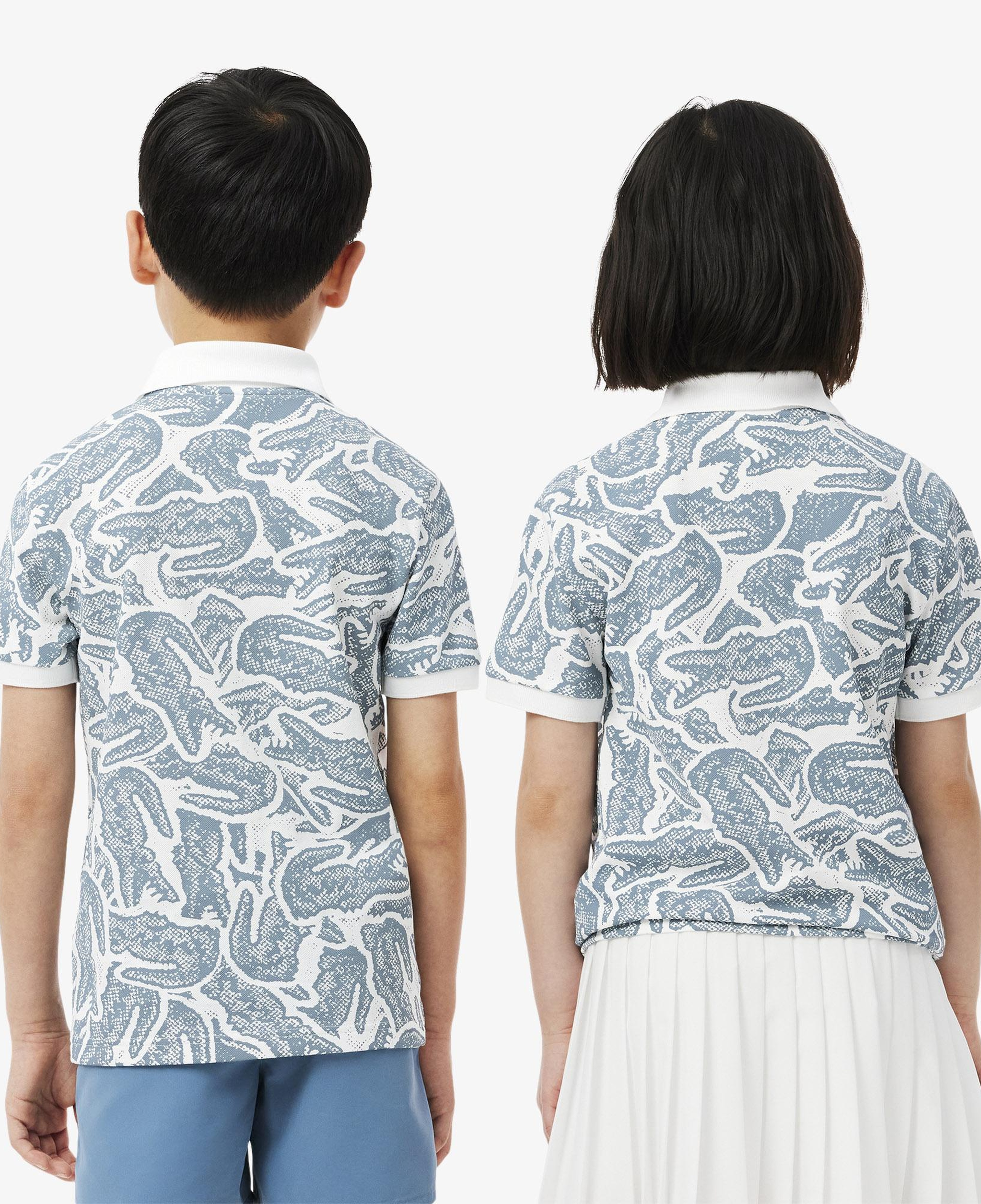 Lacoste Çocuk Baskılı Mavi Polo