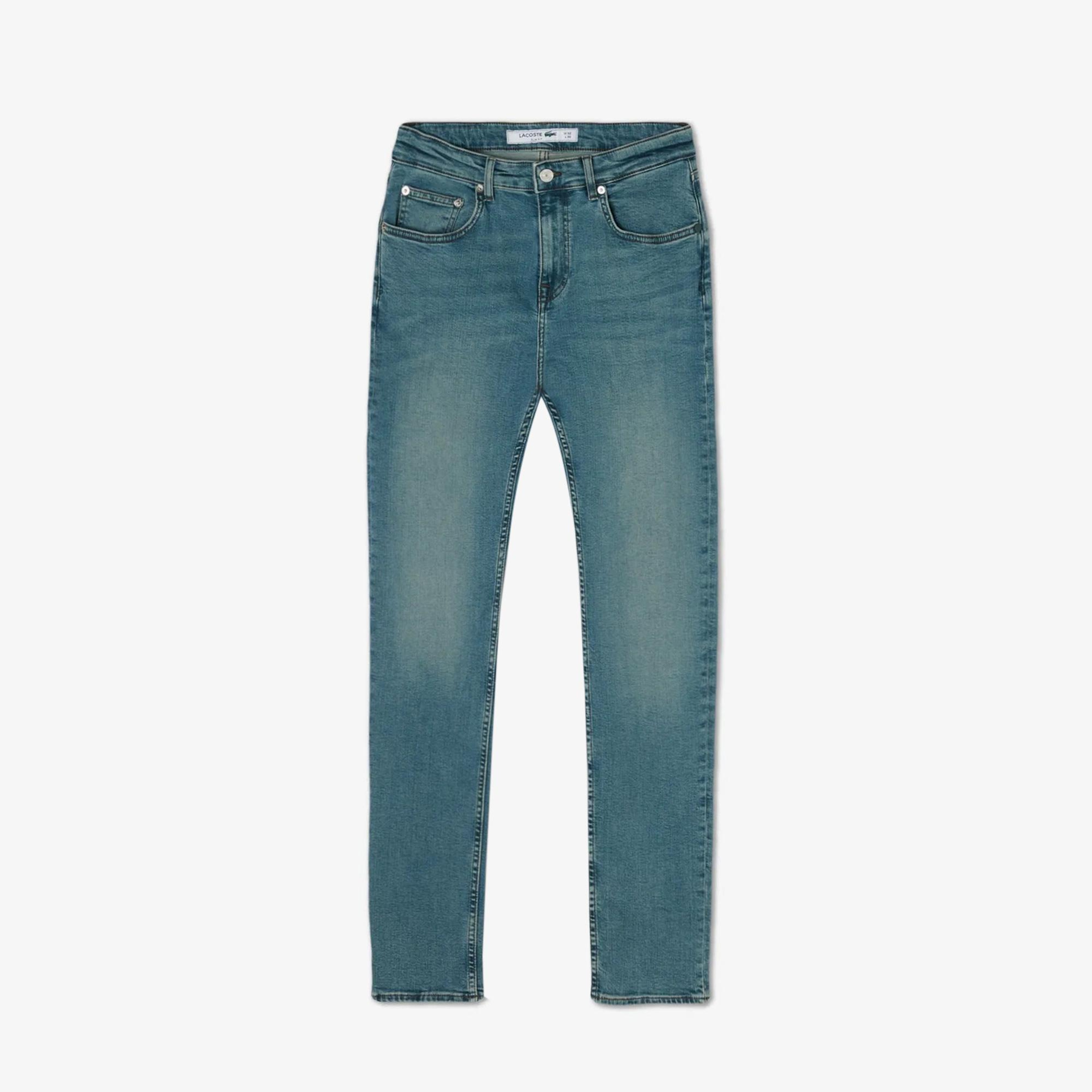 Lacoste Erkek Slim Fit Mavi Jean Pantolon