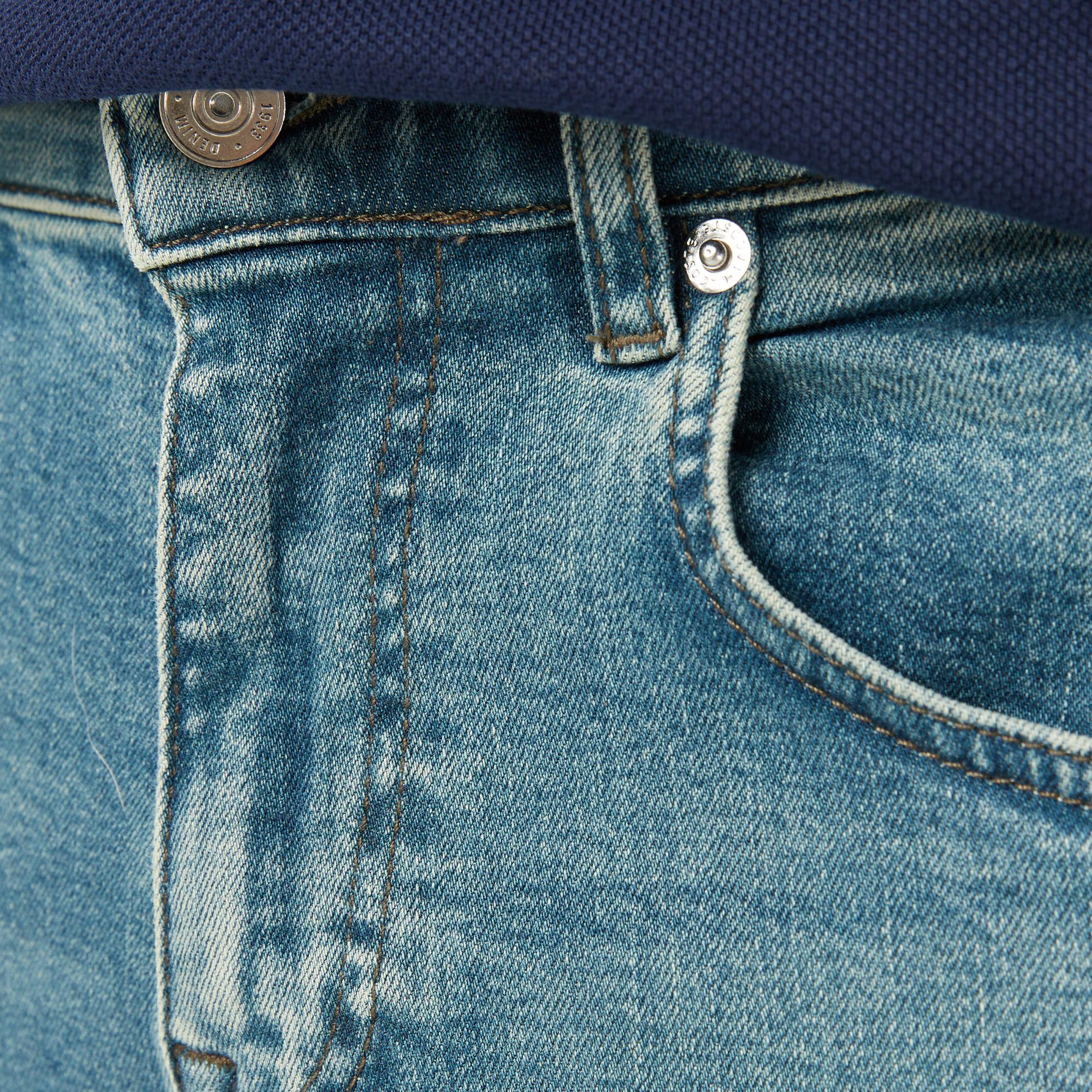 Lacoste Erkek Slim Fit Mavi Jean Pantolon