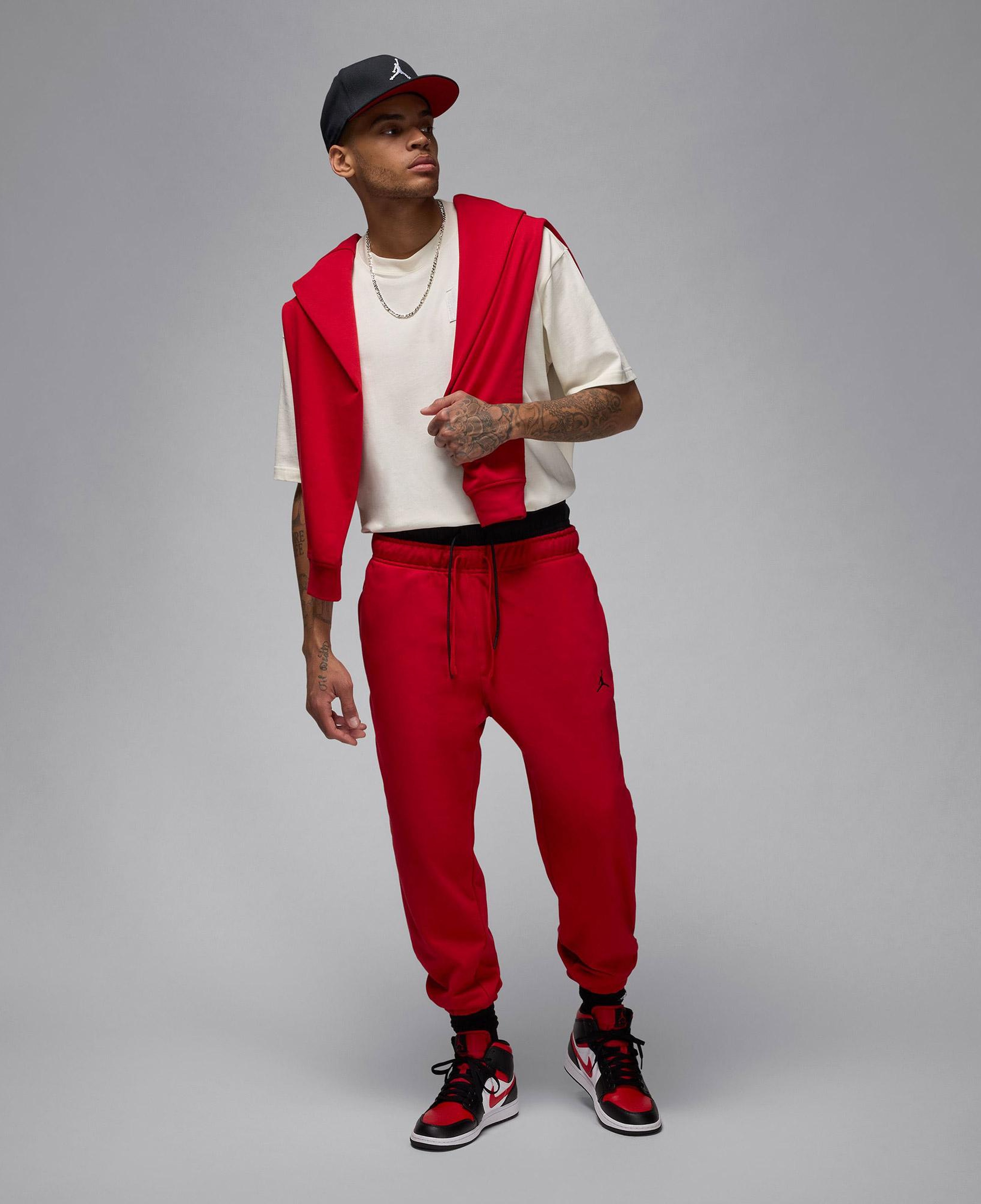 Jordan Dri-Fit Sport Crossover Fleece Erkek Kırmızı Eşofman Altı