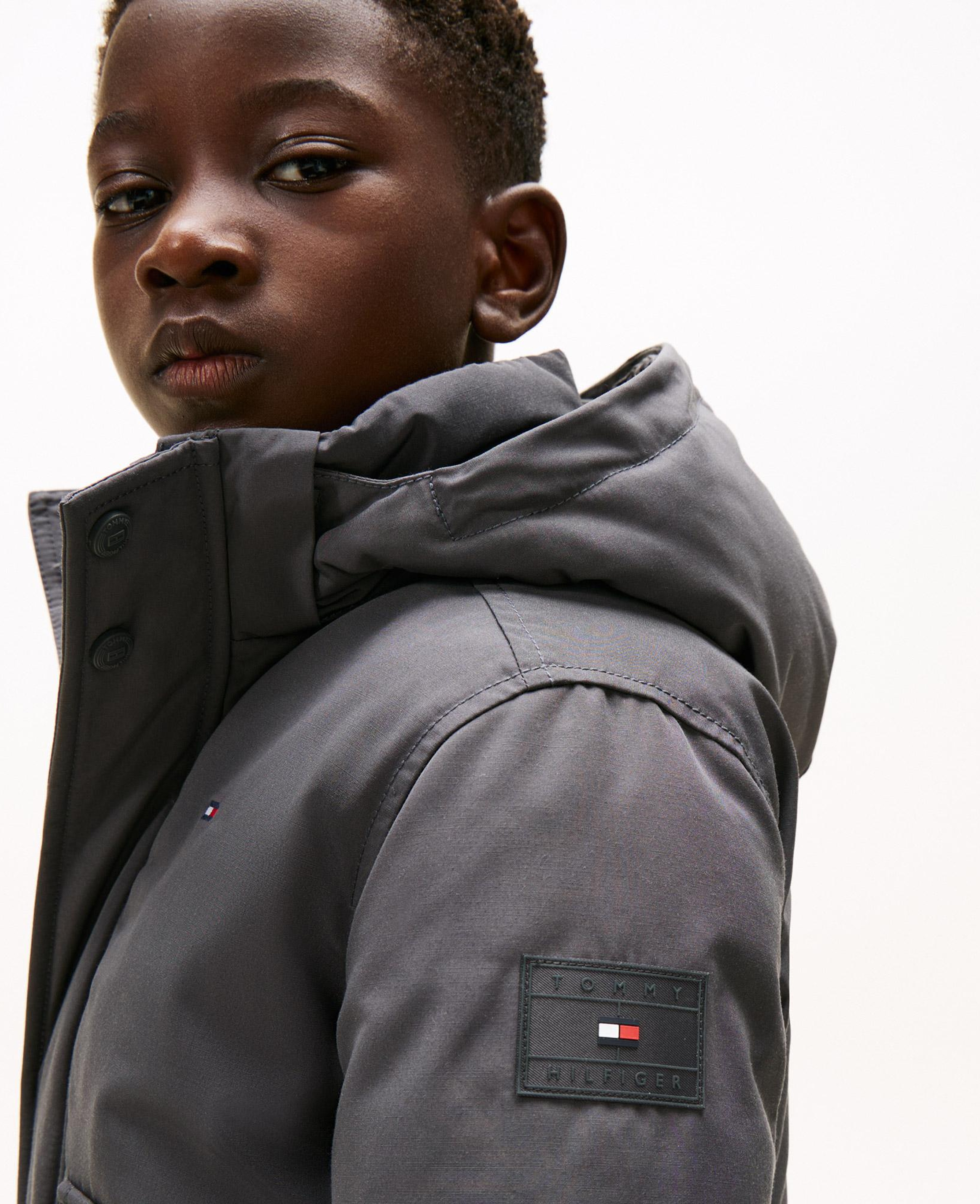 Tommy Hilfiger Fake Çocuk Bomber Gri Mont