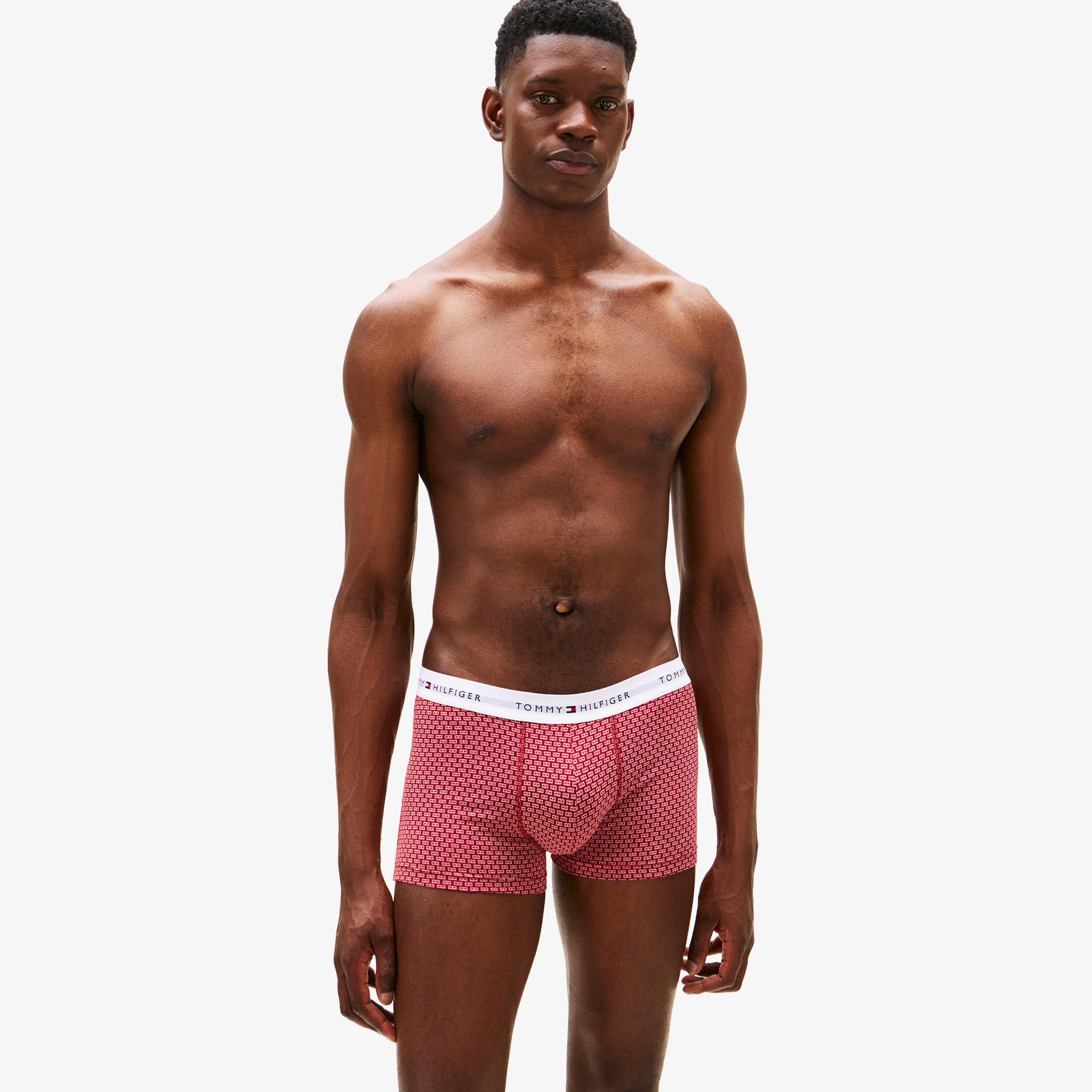 Tommy Hilfiger Signature 3'Lü Trunk Print Erkek Renkli Boxer