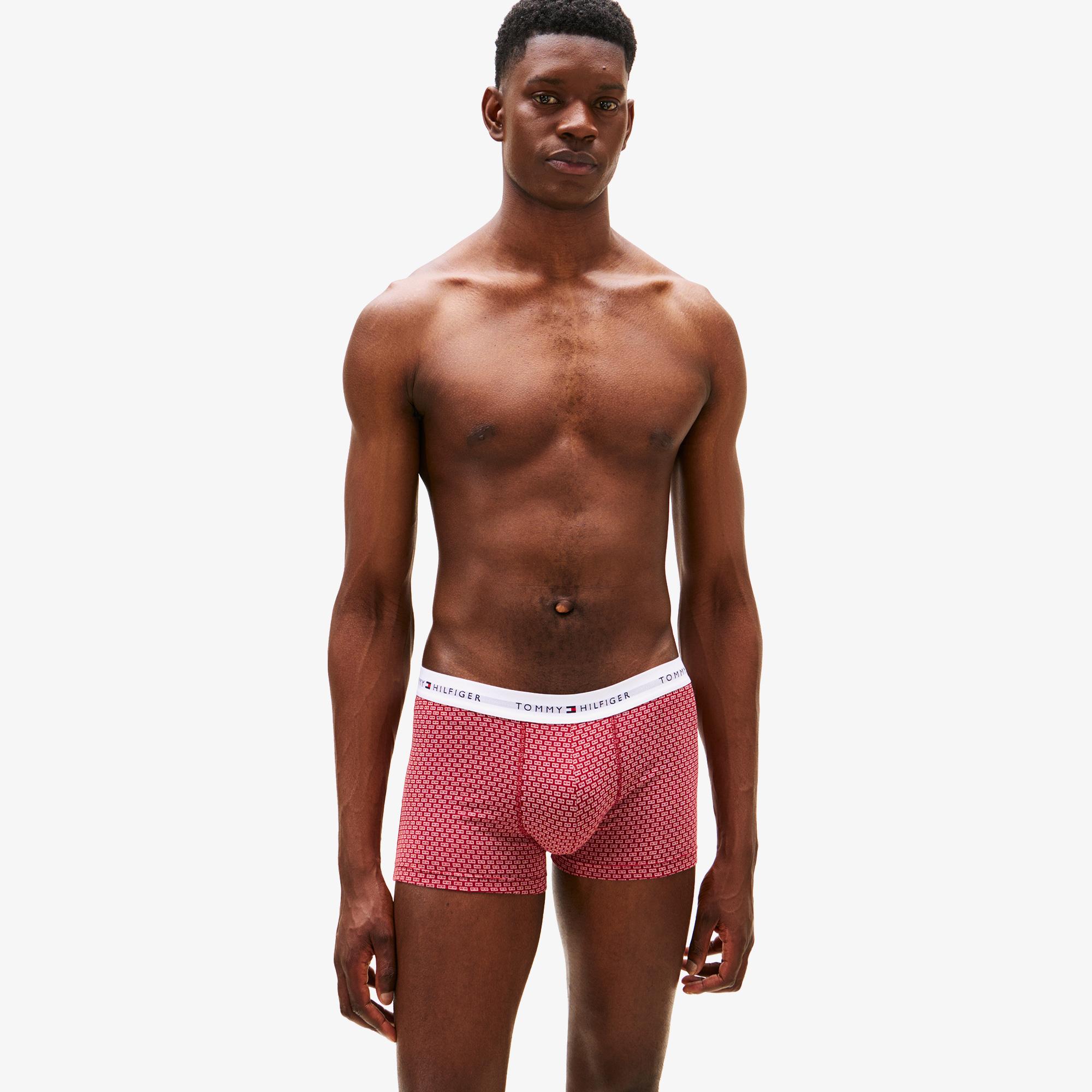 Tommy Hilfiger Signature 3'Lü Trunk Print Erkek Renkli Boxer