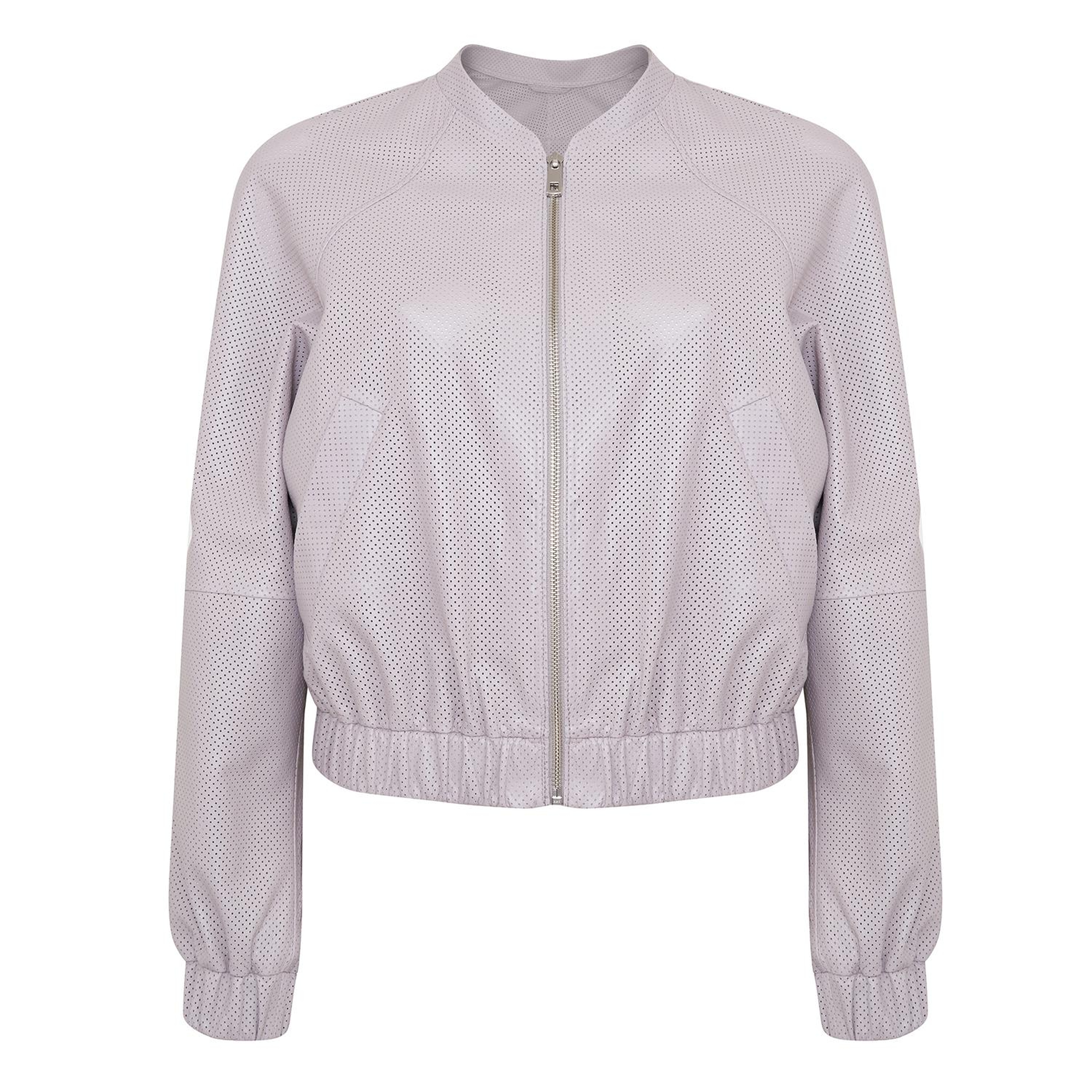 Iniga Light Rose Kadın Perforeli Deri Bomber Ceket