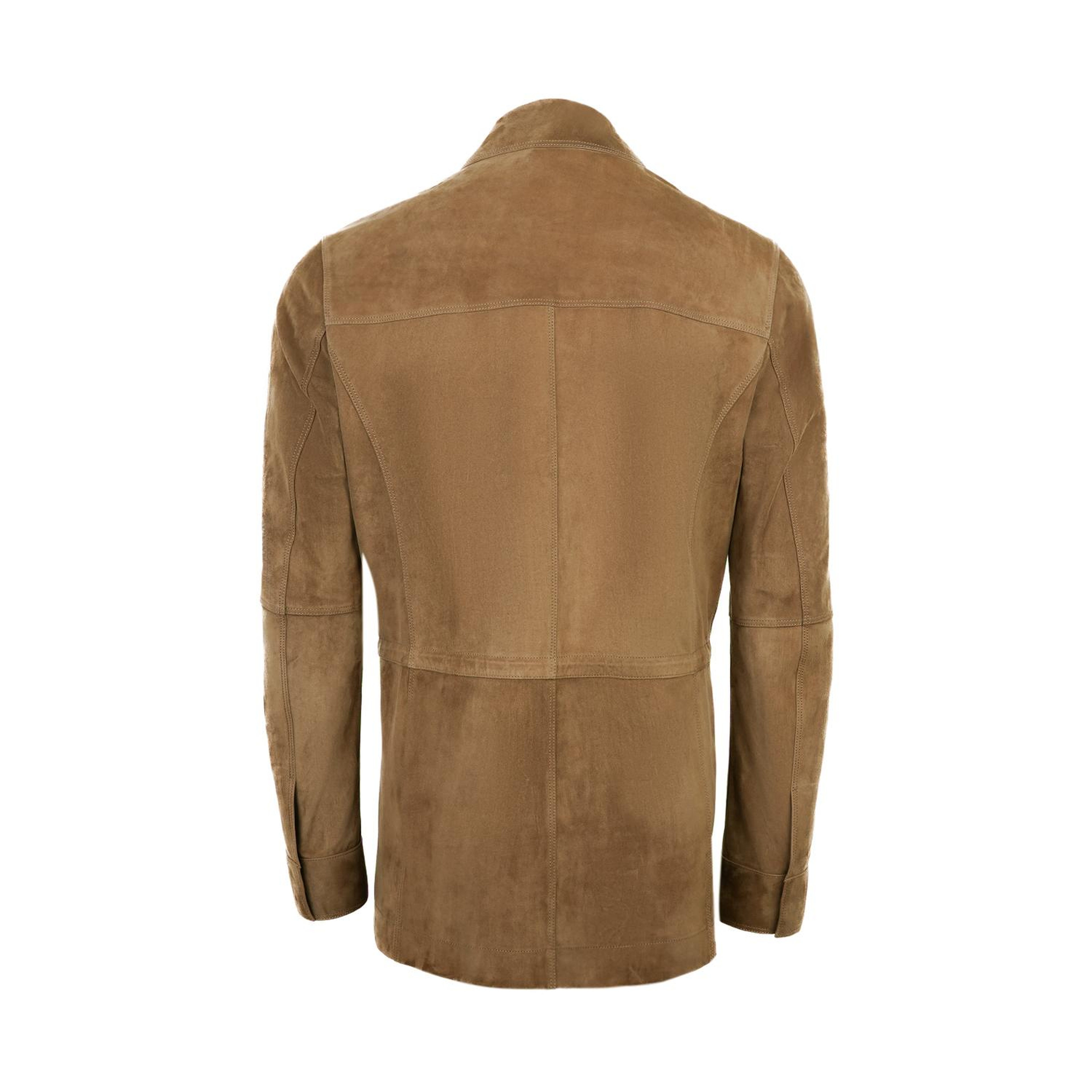 Alvise Kahve Erkek Süet Deri Ceket