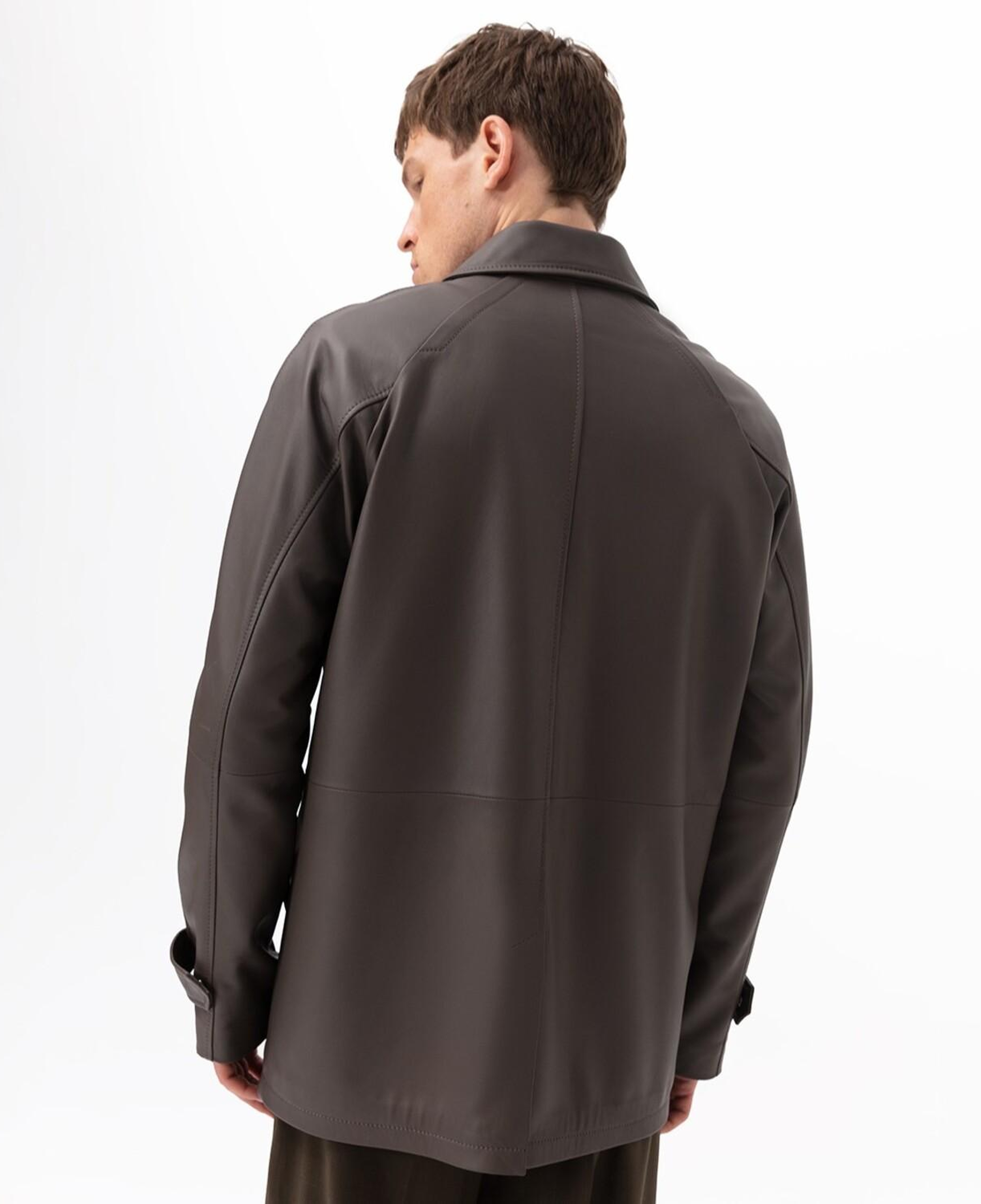 Bastion Kahve Erkek Deri Palto