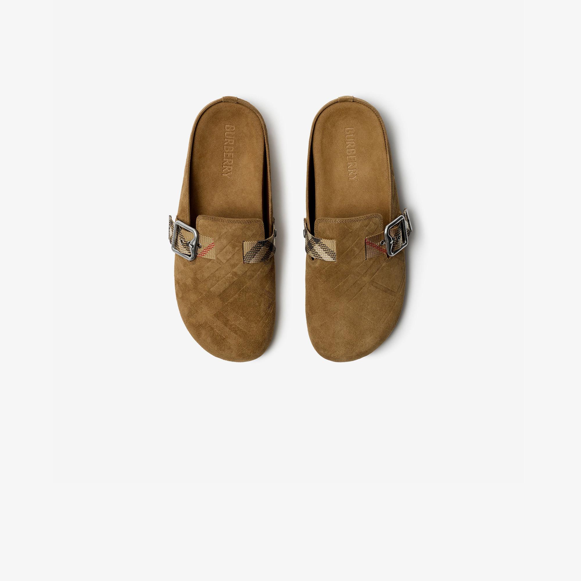 Burberry Check Suede Urchin Clogs Kadın Kahverengi Sneaker