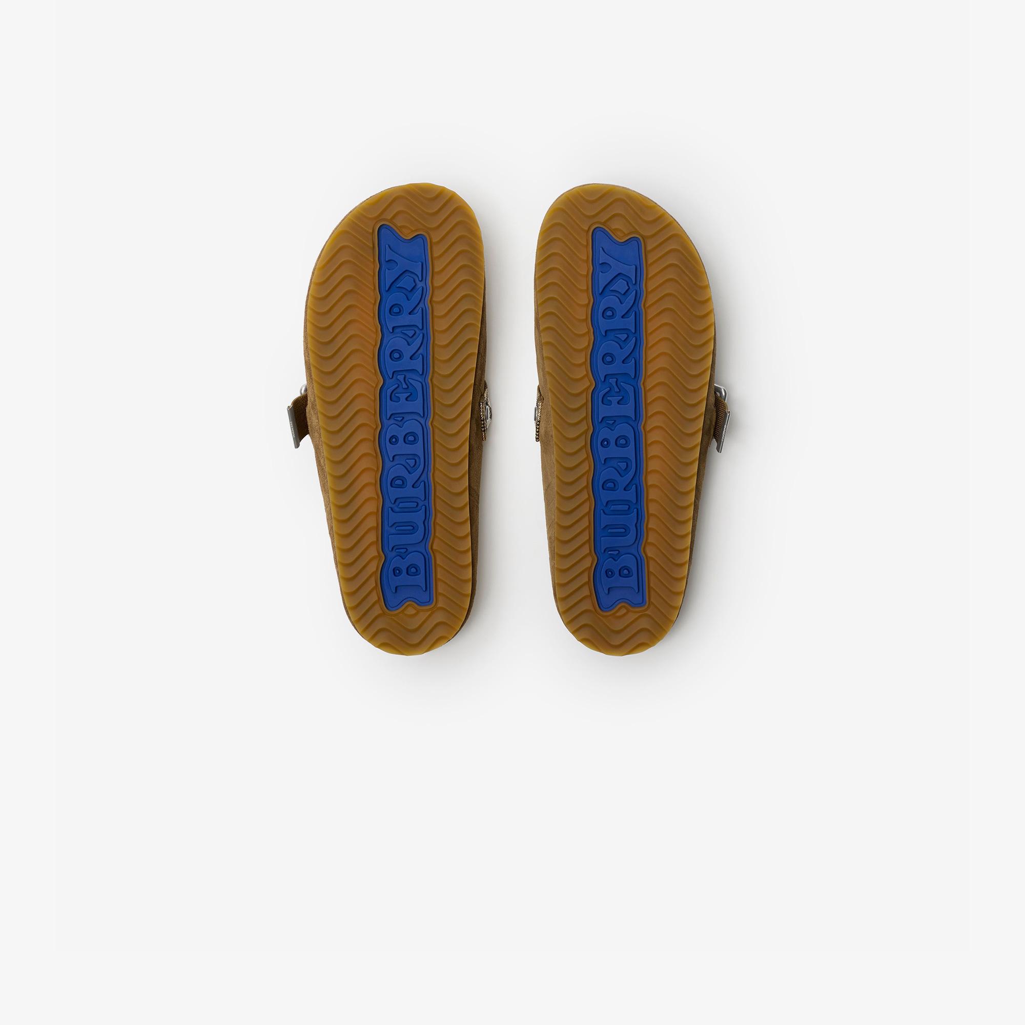 Burberry Check Suede Urchin Clogs Kadın Kahverengi Sneaker