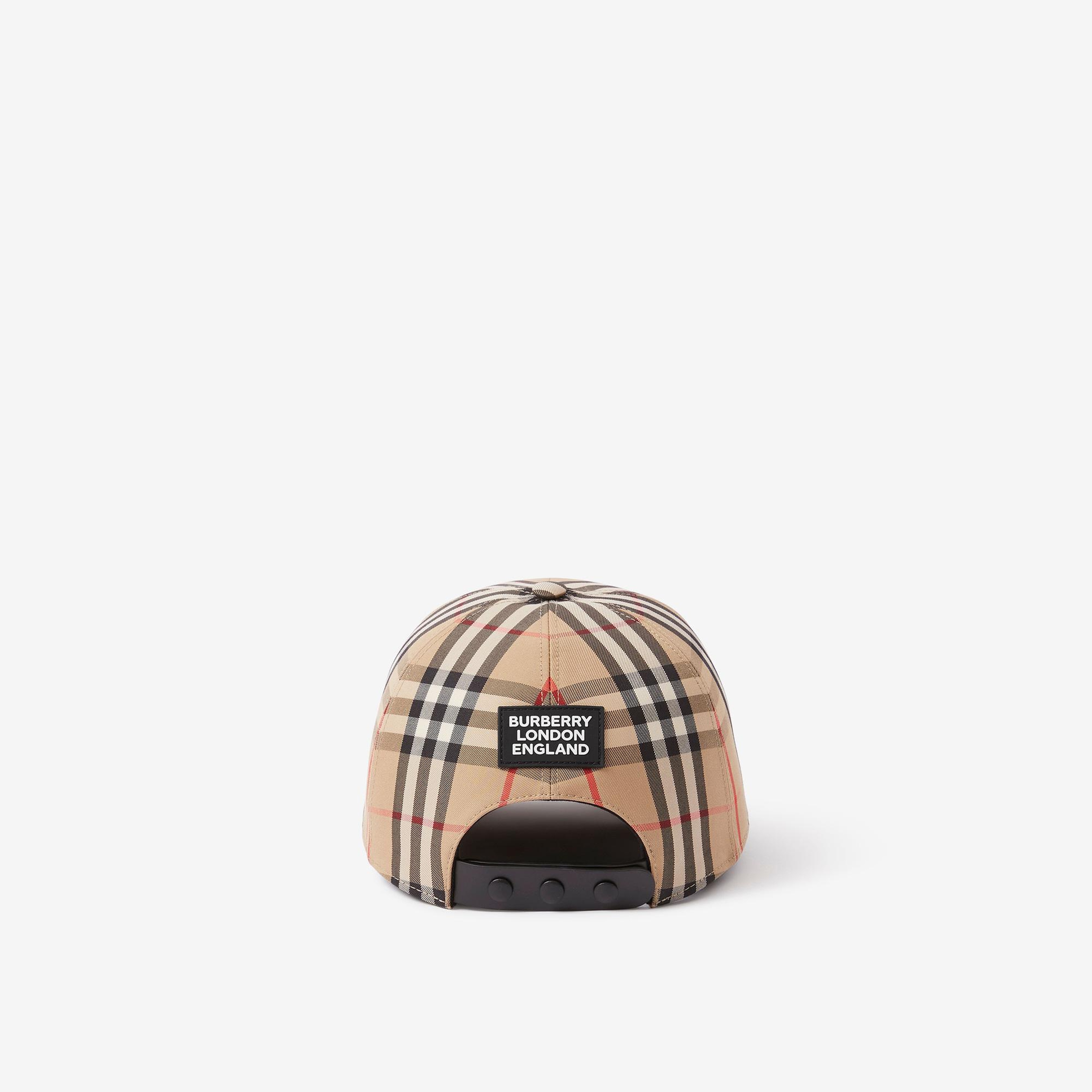 Burberry Trucker Logo Appliqu Vintage Kadın Bej Şapka
