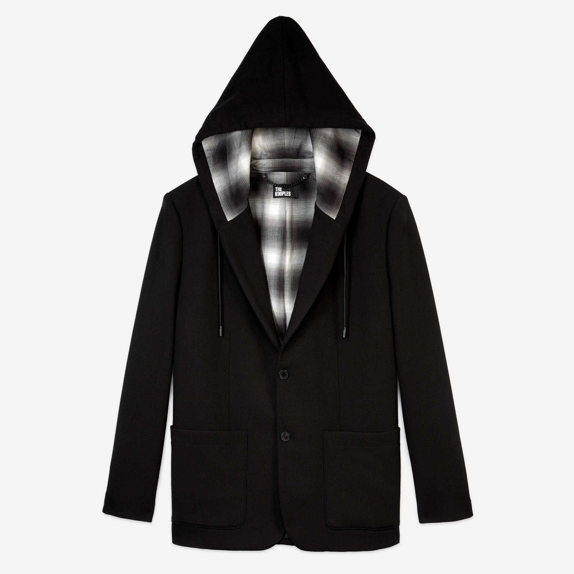 The Kooples Erkek Kapüşonlu Siyah Ceket