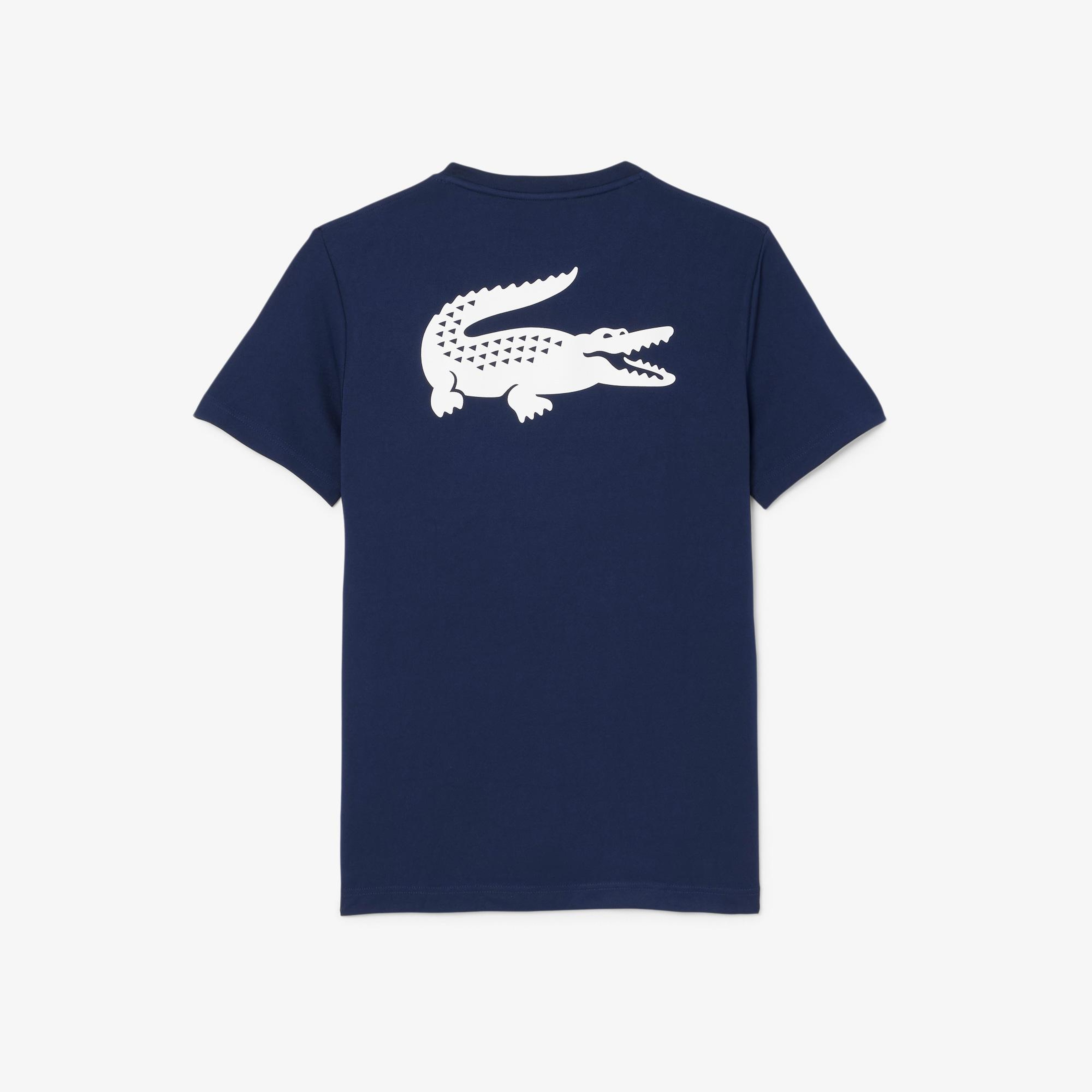 Lacoste Erkek Regular Fit Bisiklet Yaka Baskılı Lacivert T-Shirt