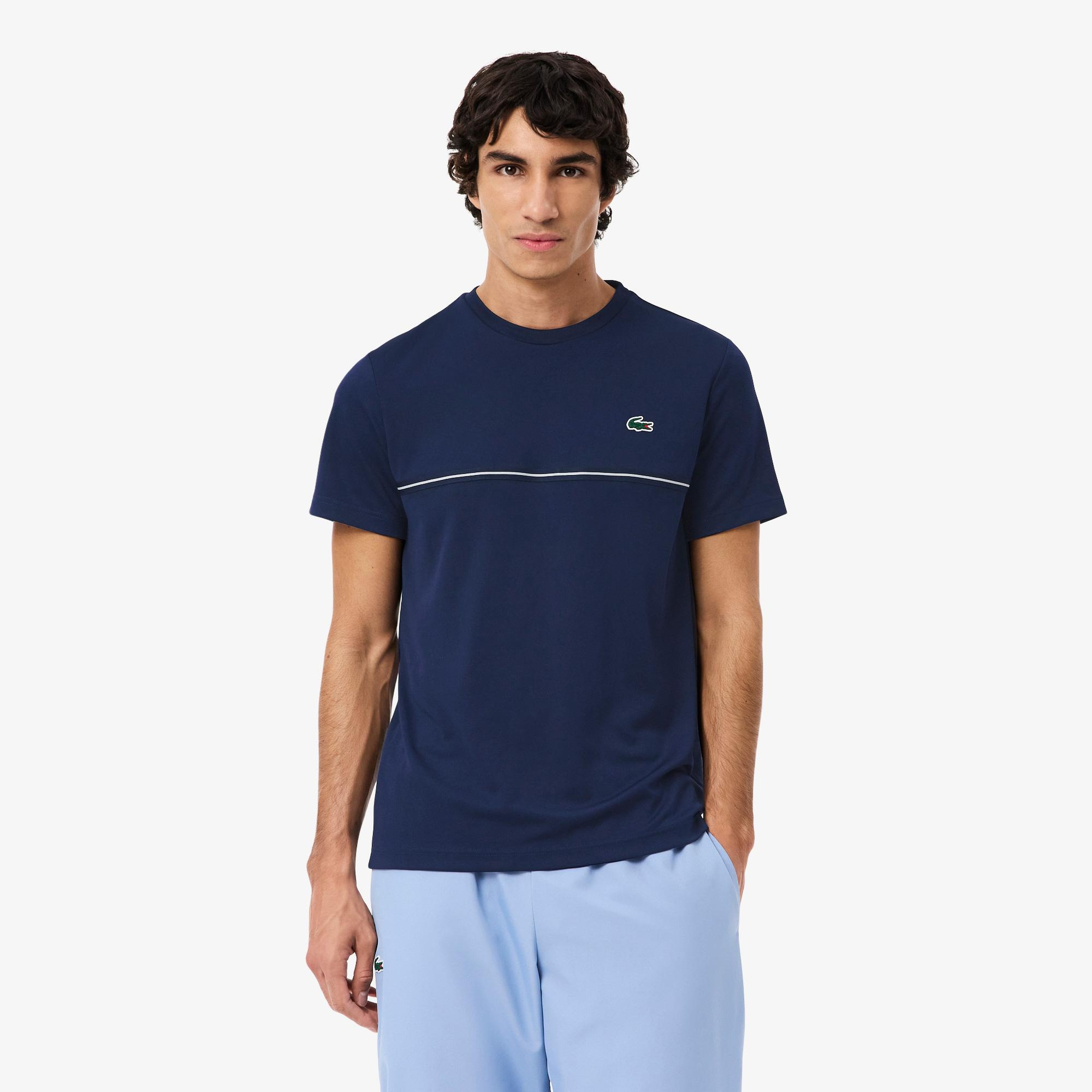 Lacoste Erkek Regular Fit Bisiklet Yaka Baskılı Lacivert T-Shirt
