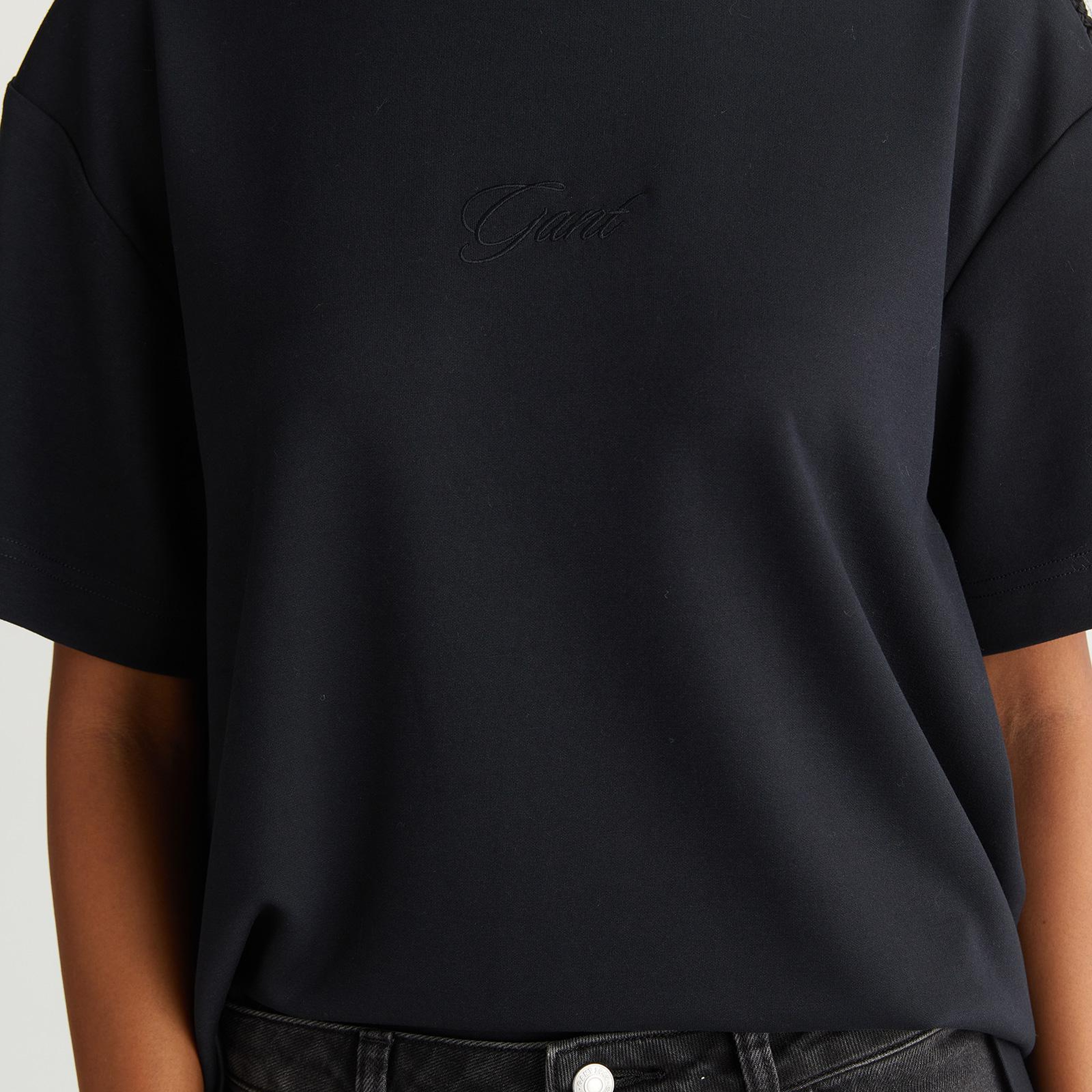 Kadın Siyah Relaxed Fit T-Shirt