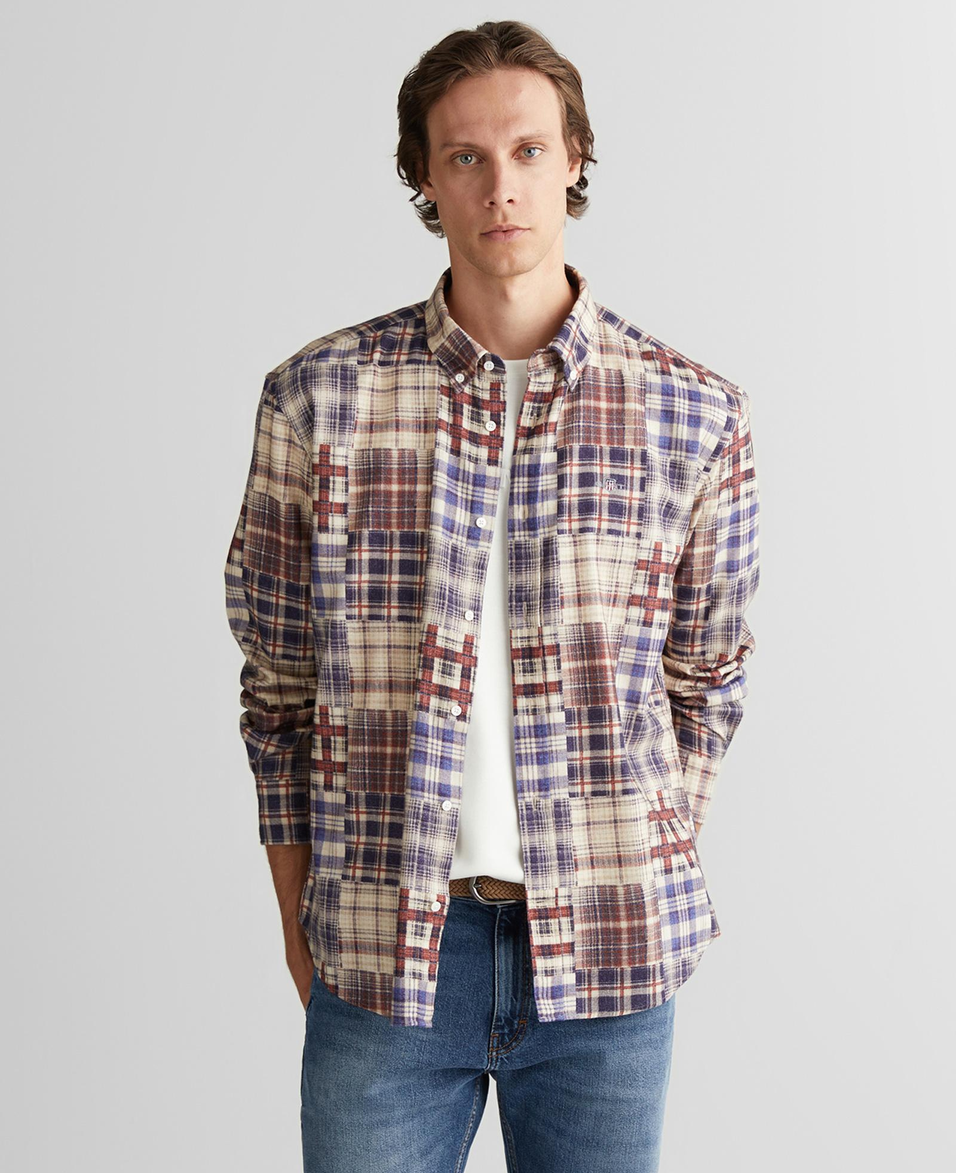 GANT Erkek Bordo Relaxed Fit Gömlek