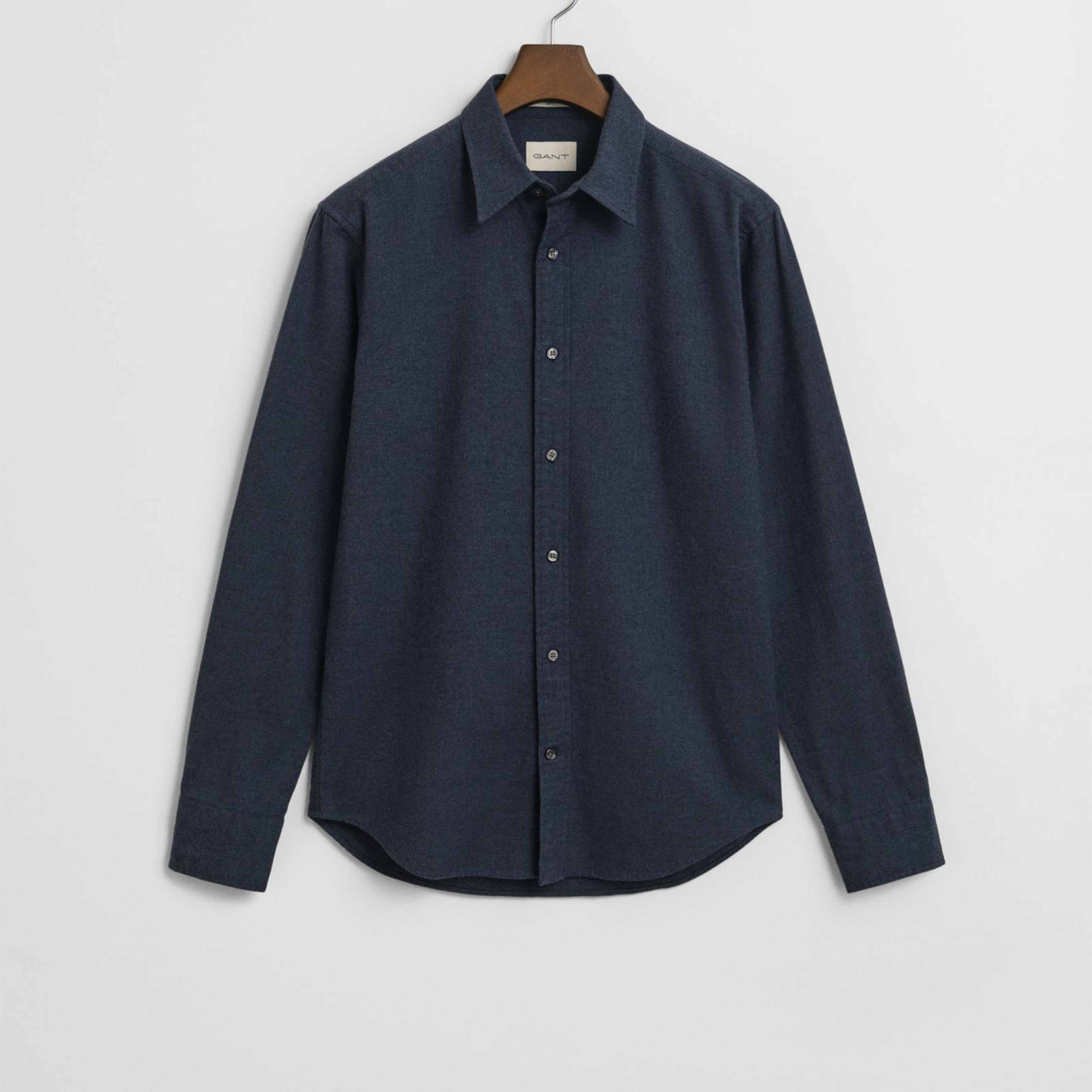 GANT Erkek Beyaz Regular Fit Bisiklet Yaka Gömlek