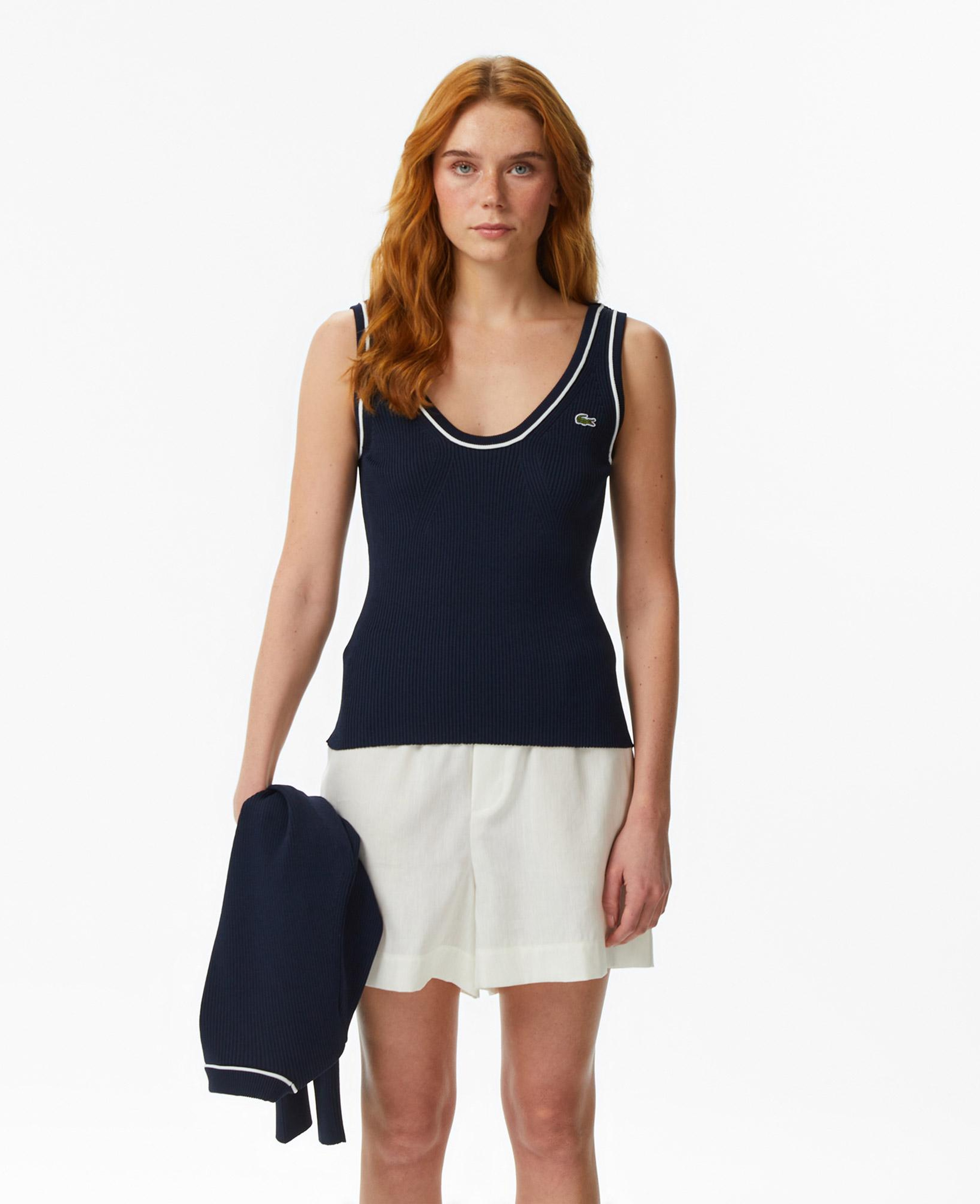 Lacoste Kadın Slim Fit Lacivert Bluz