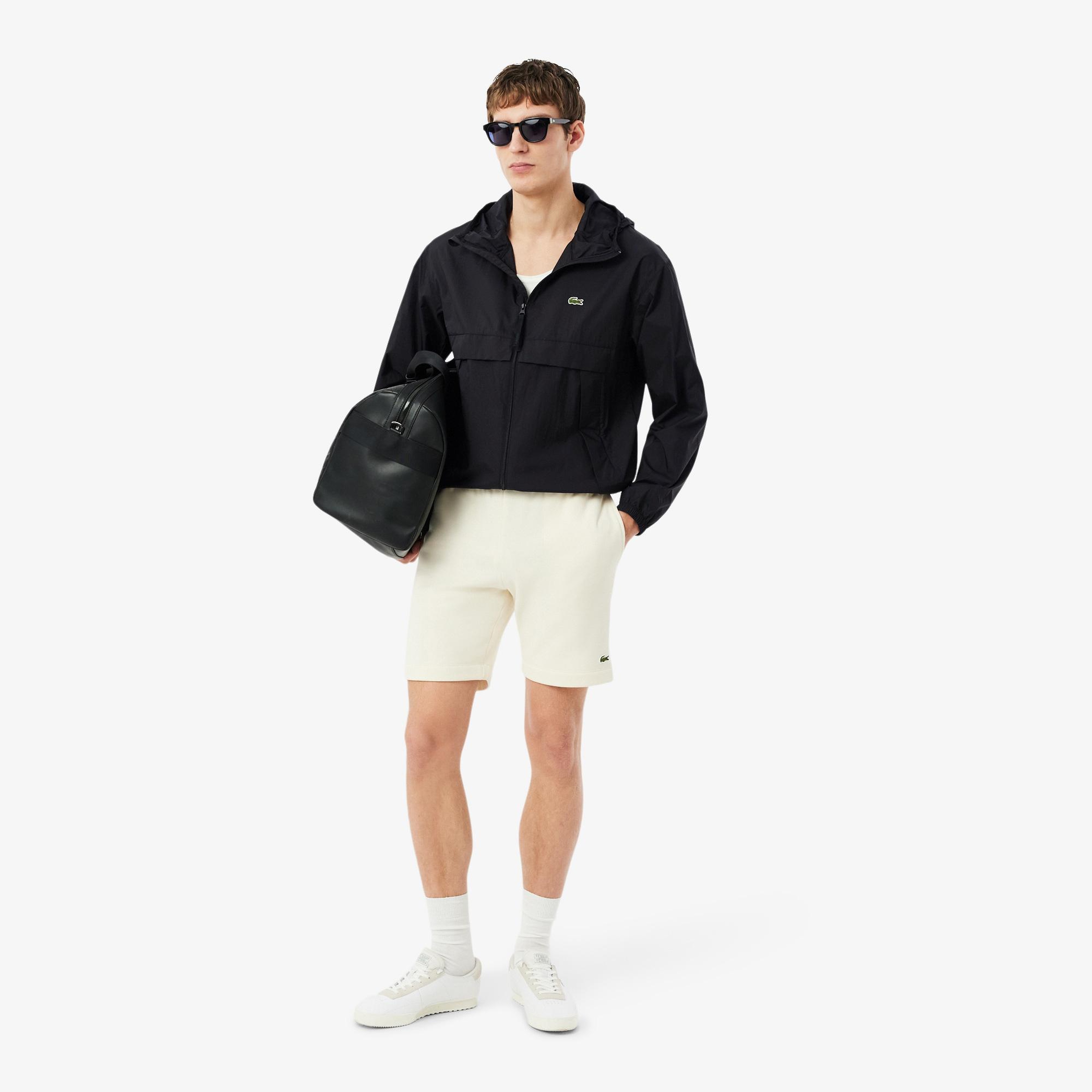 Lacoste Erkek Kapüşonlu Siyah Yağmurluk