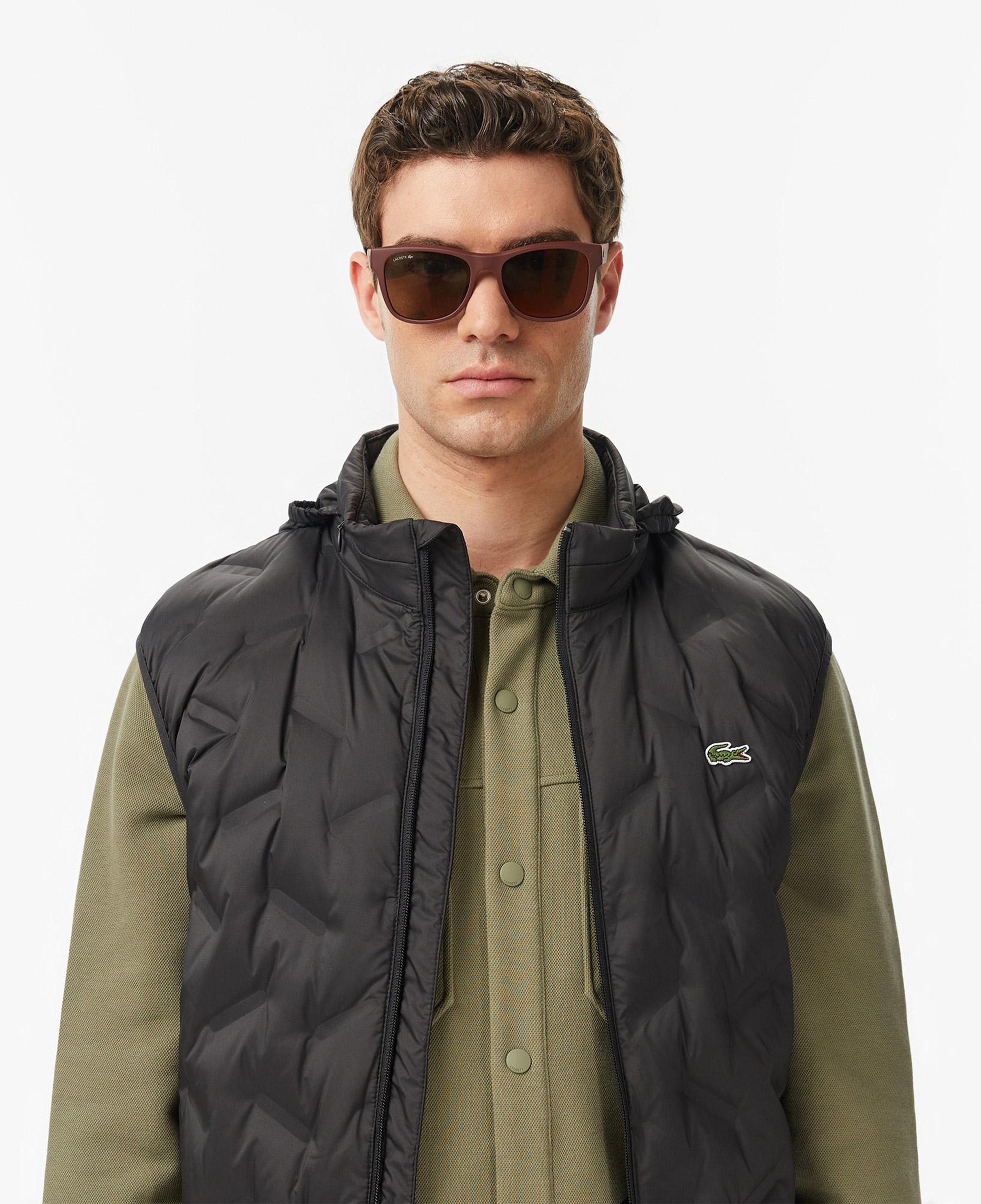 Lacoste Erkek Regular Fit Dik Yaka Kapitone Siyah Yelek