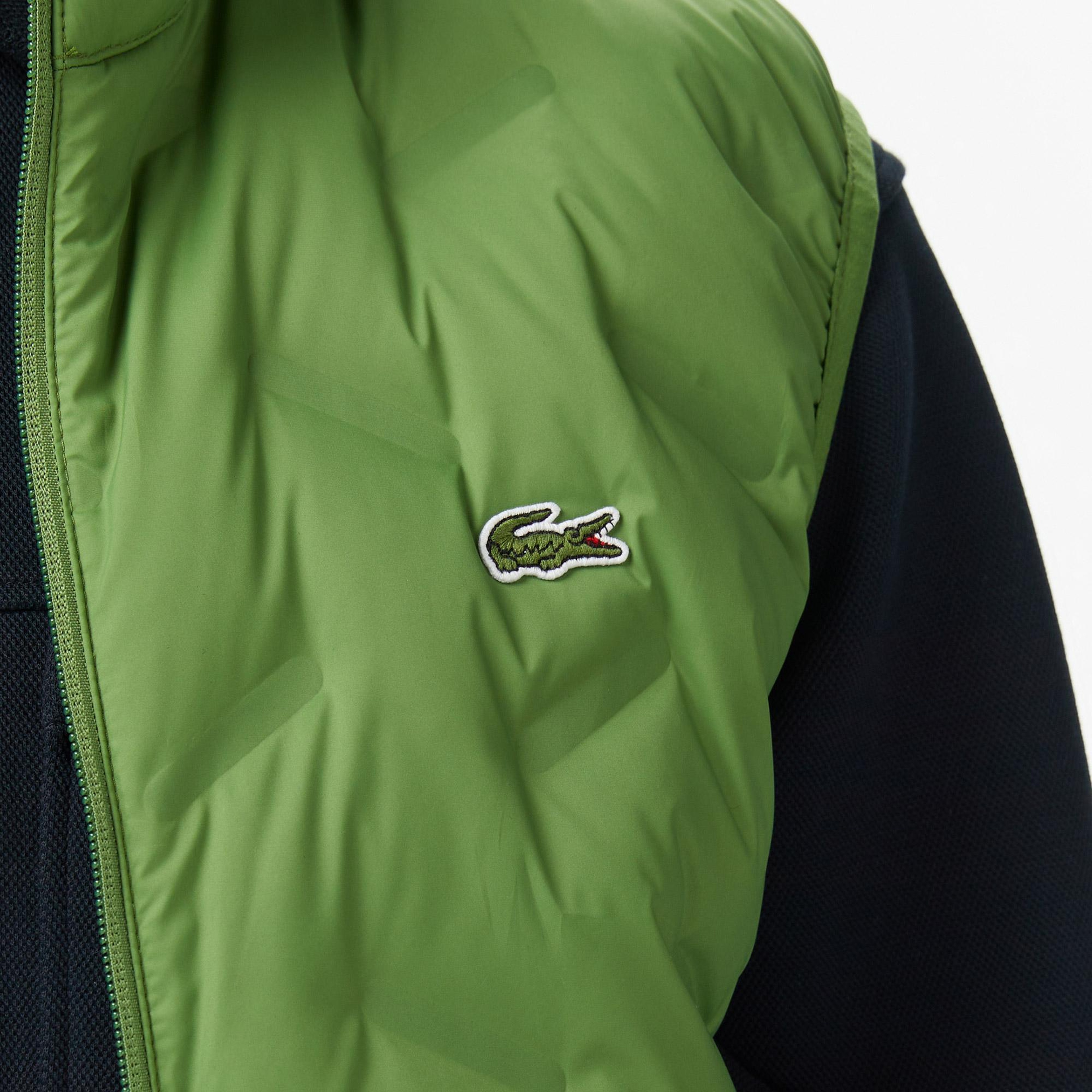 Lacoste Erkek Regular Fit Dik Yaka Kapitone Yeşil Yelek