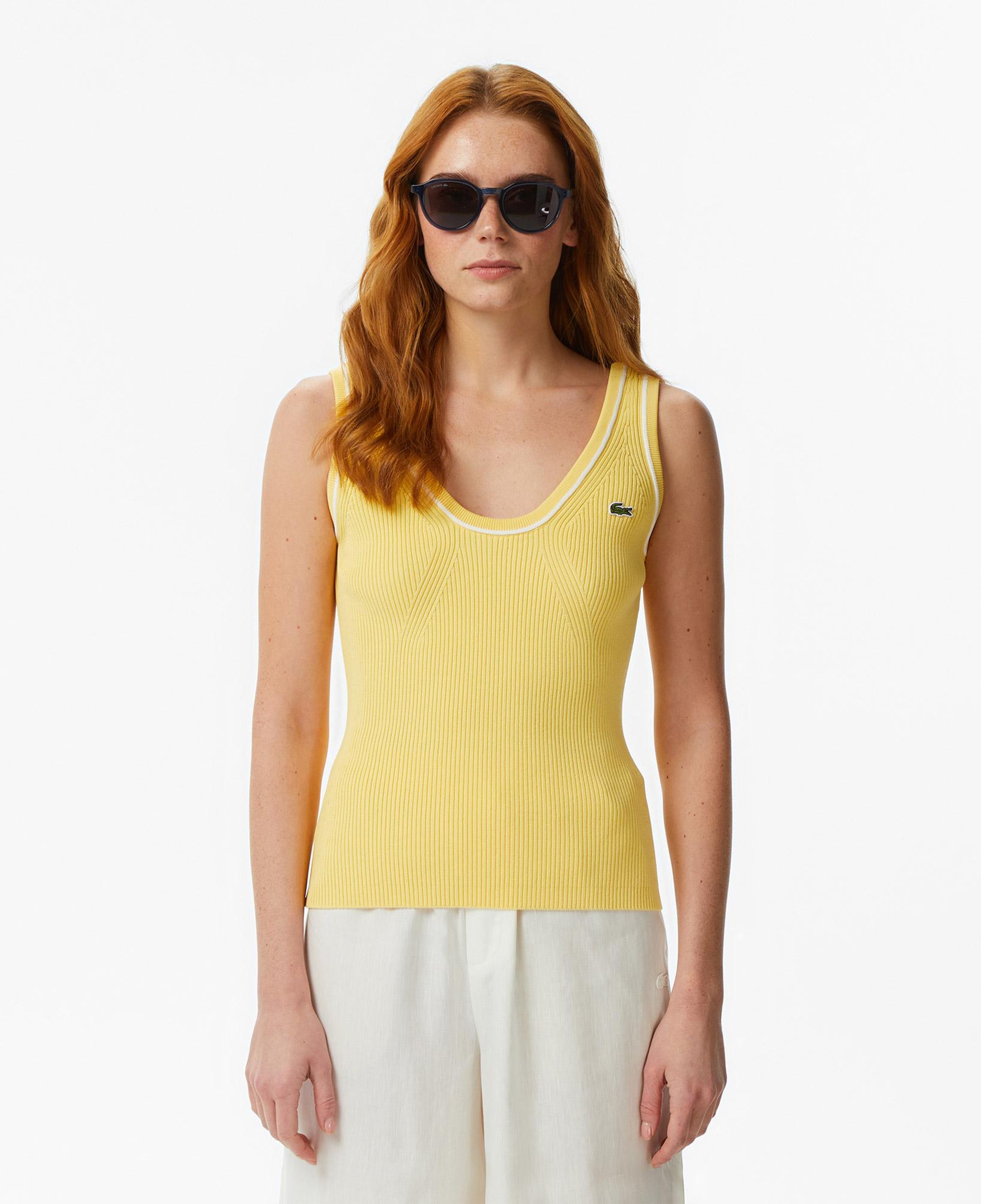 Lacoste Kadın Slim Fit Sarı Bluz