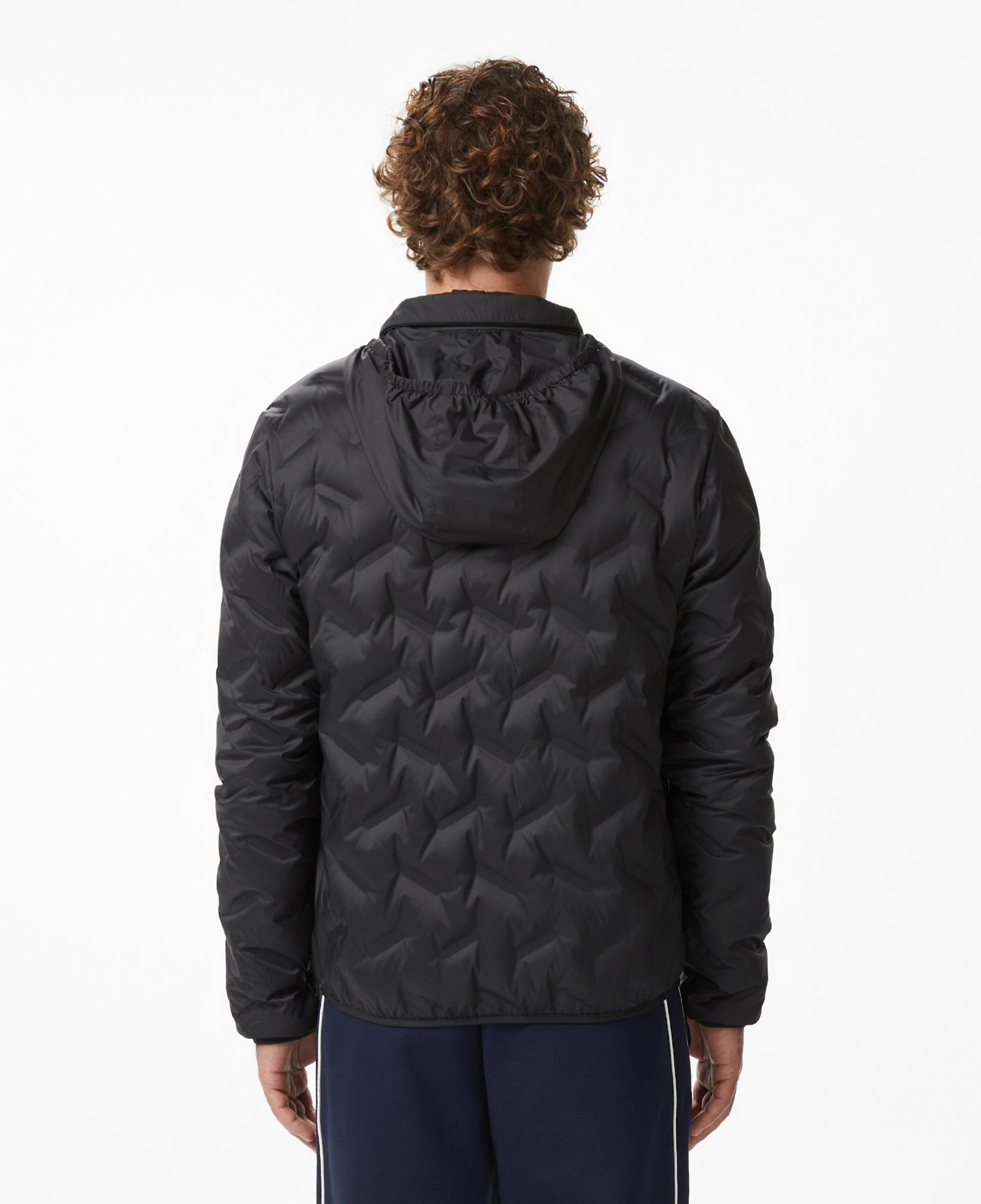 Lacoste Erkek Regular Fit Dik Yaka Kapitone Siyah Mont