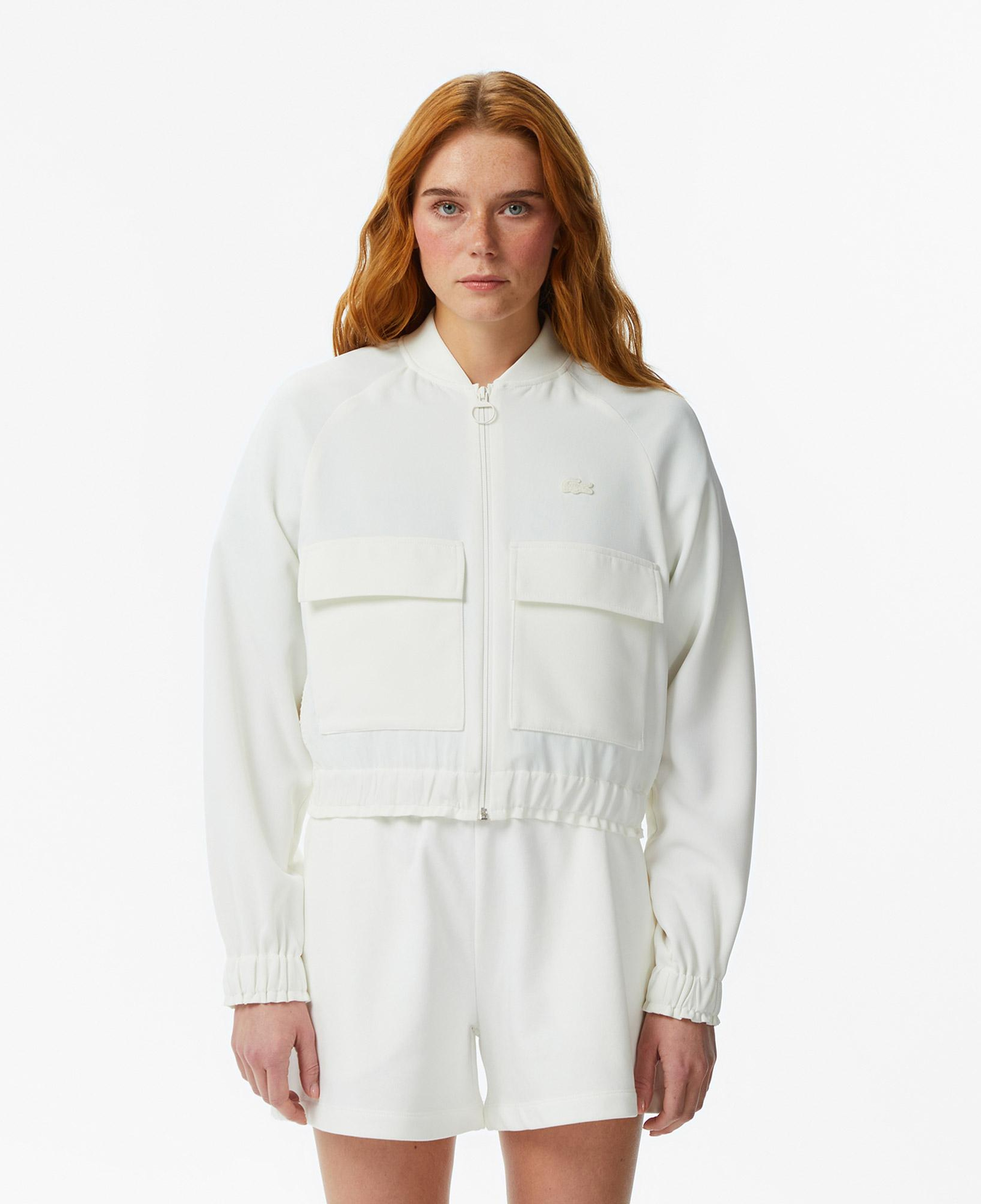 Lacoste Kadın Regular Fit Fermuarlı Krem Ceket