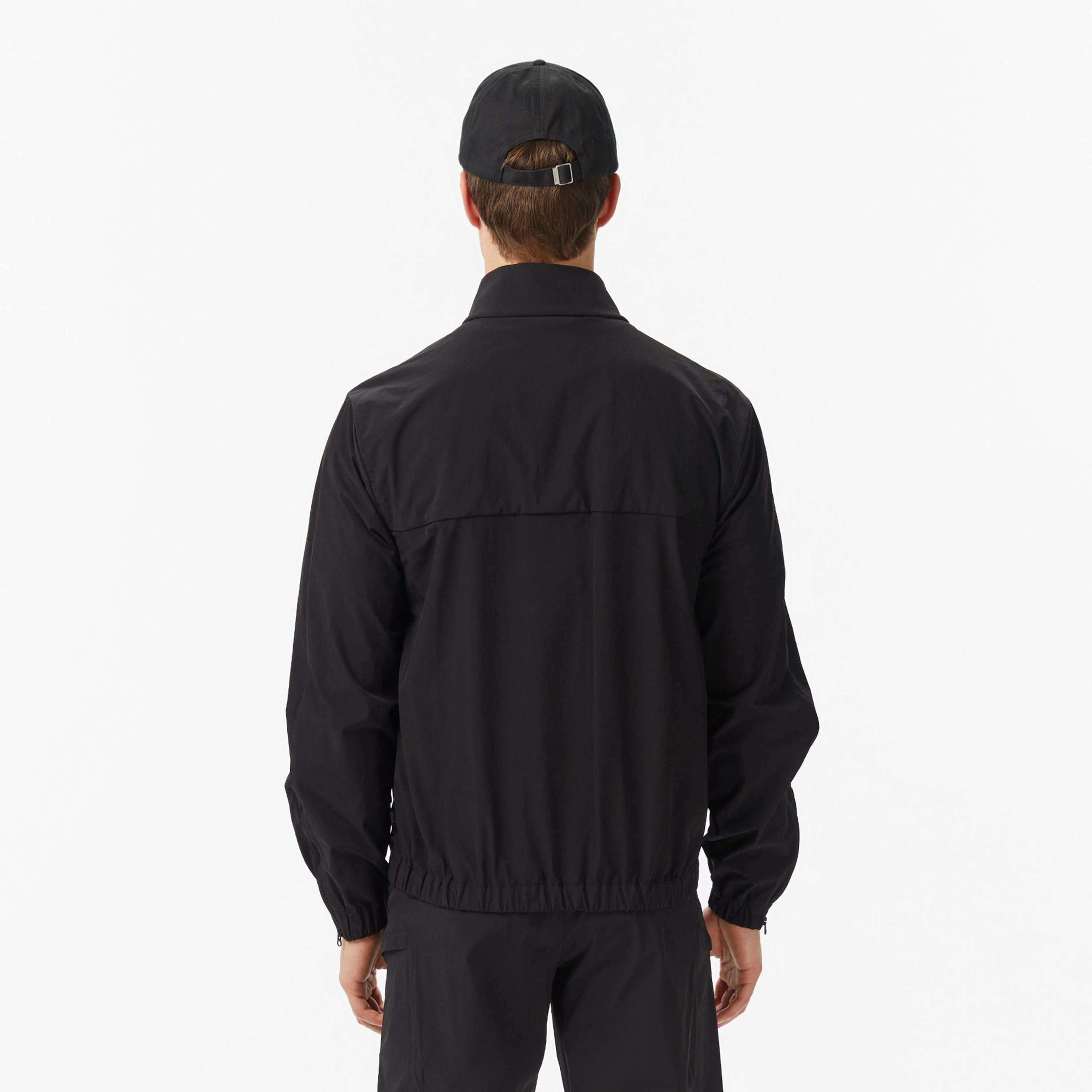 Lacoste Erkek Regular Fit Dik Yaka Siyah Mont