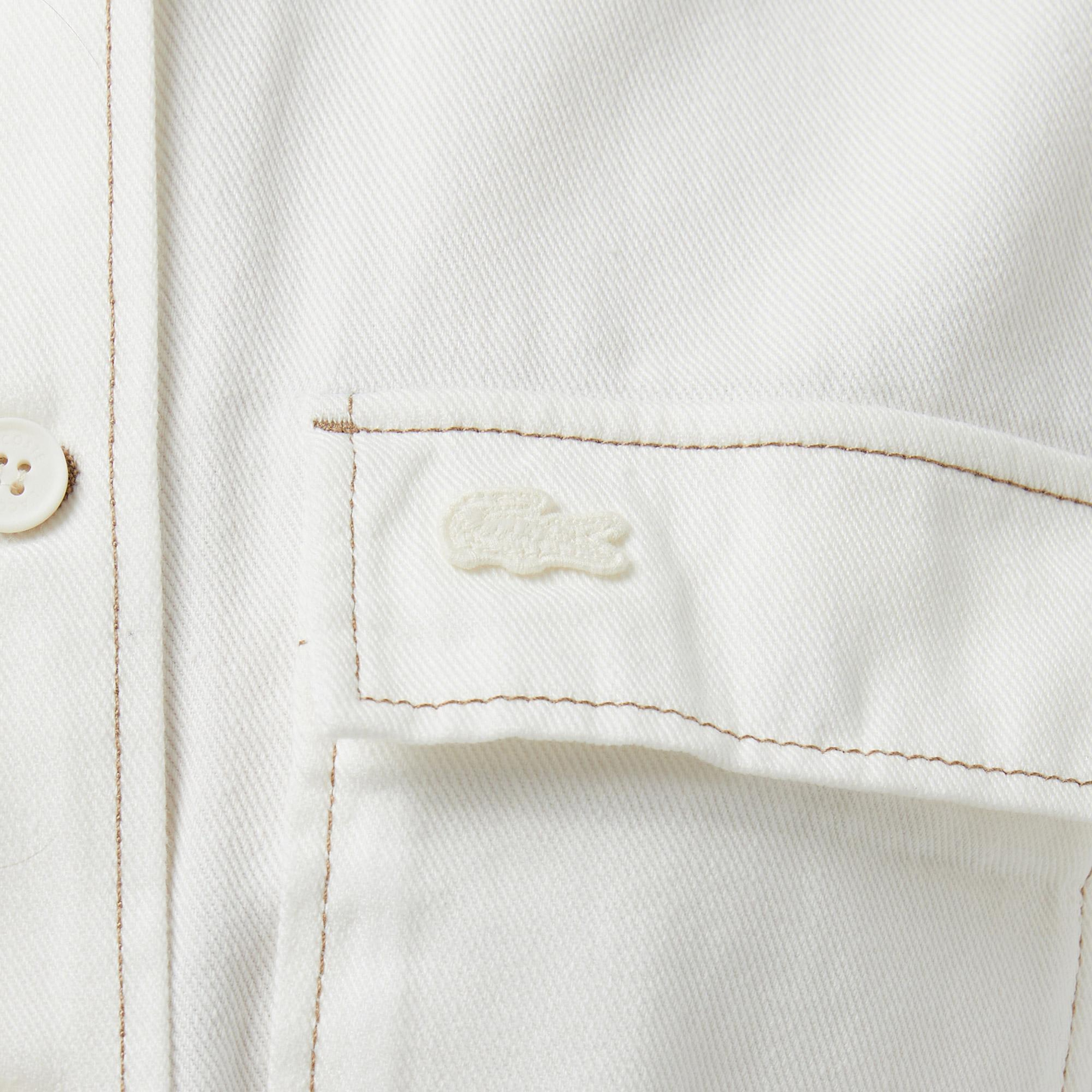 Lacoste Kadın Flare Fit Kısa Kollu Krem Elbise