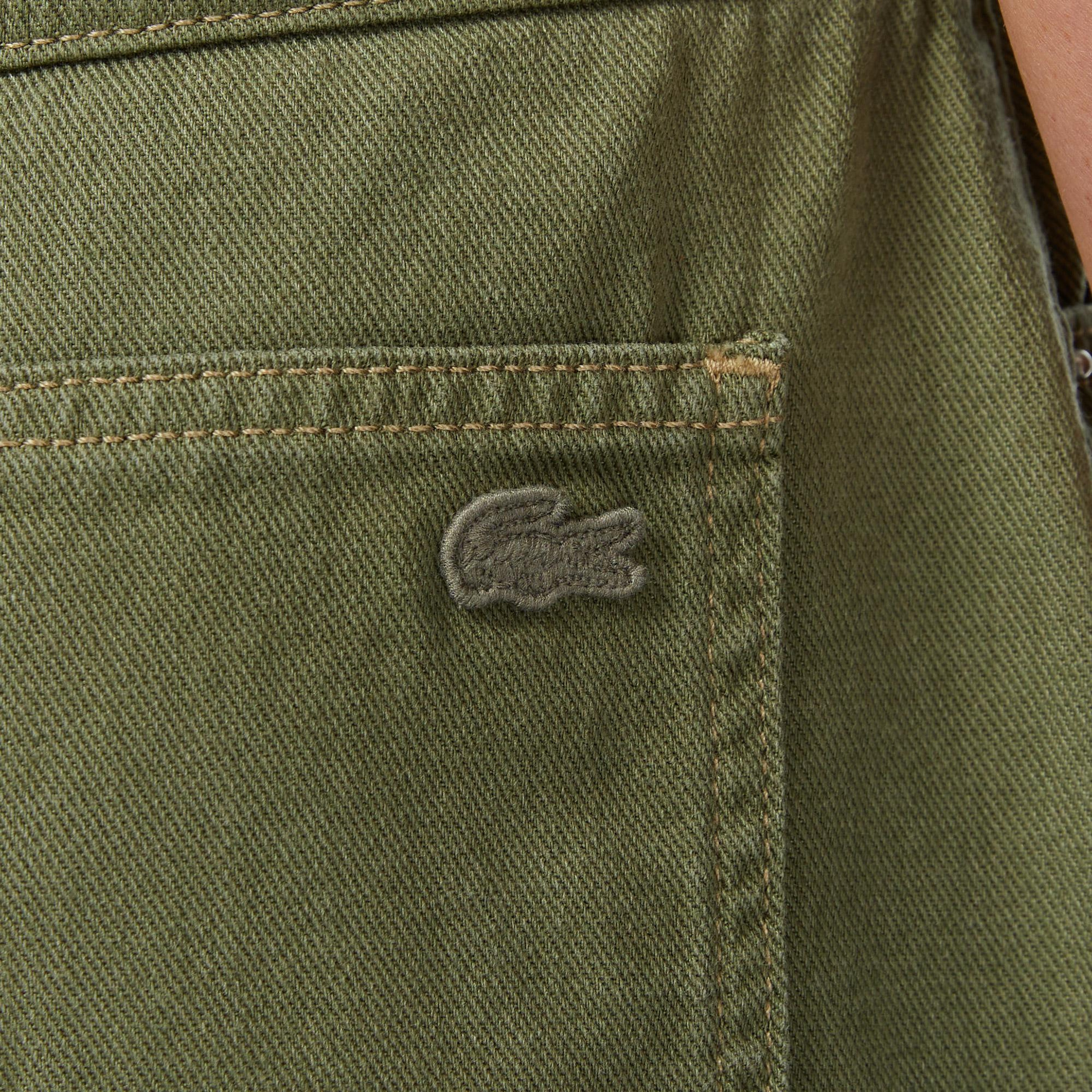 Lacoste Kadın Regular Fit Haki Jean Pantolon