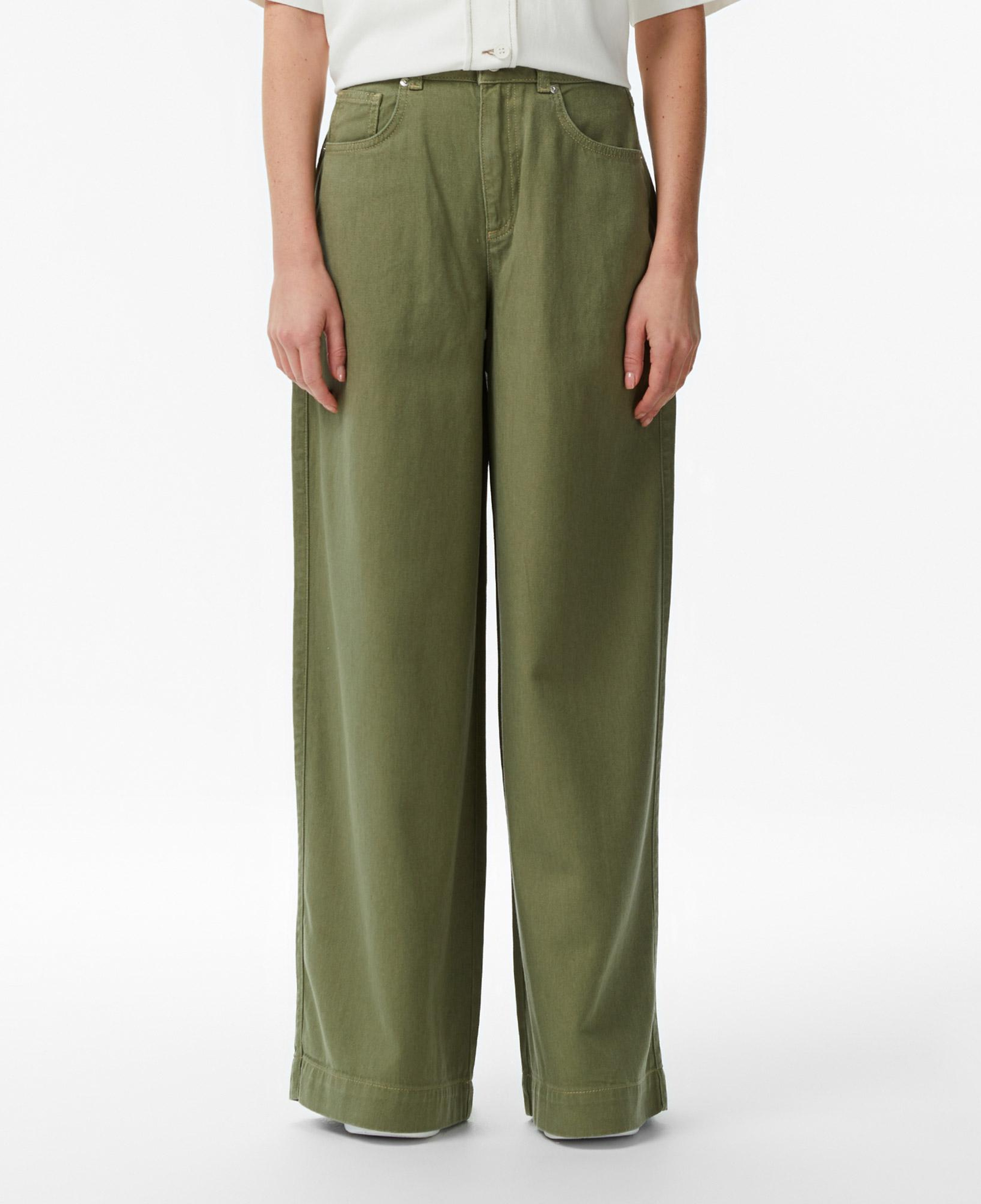 Lacoste Kadın Regular Fit Haki Jean Pantolon