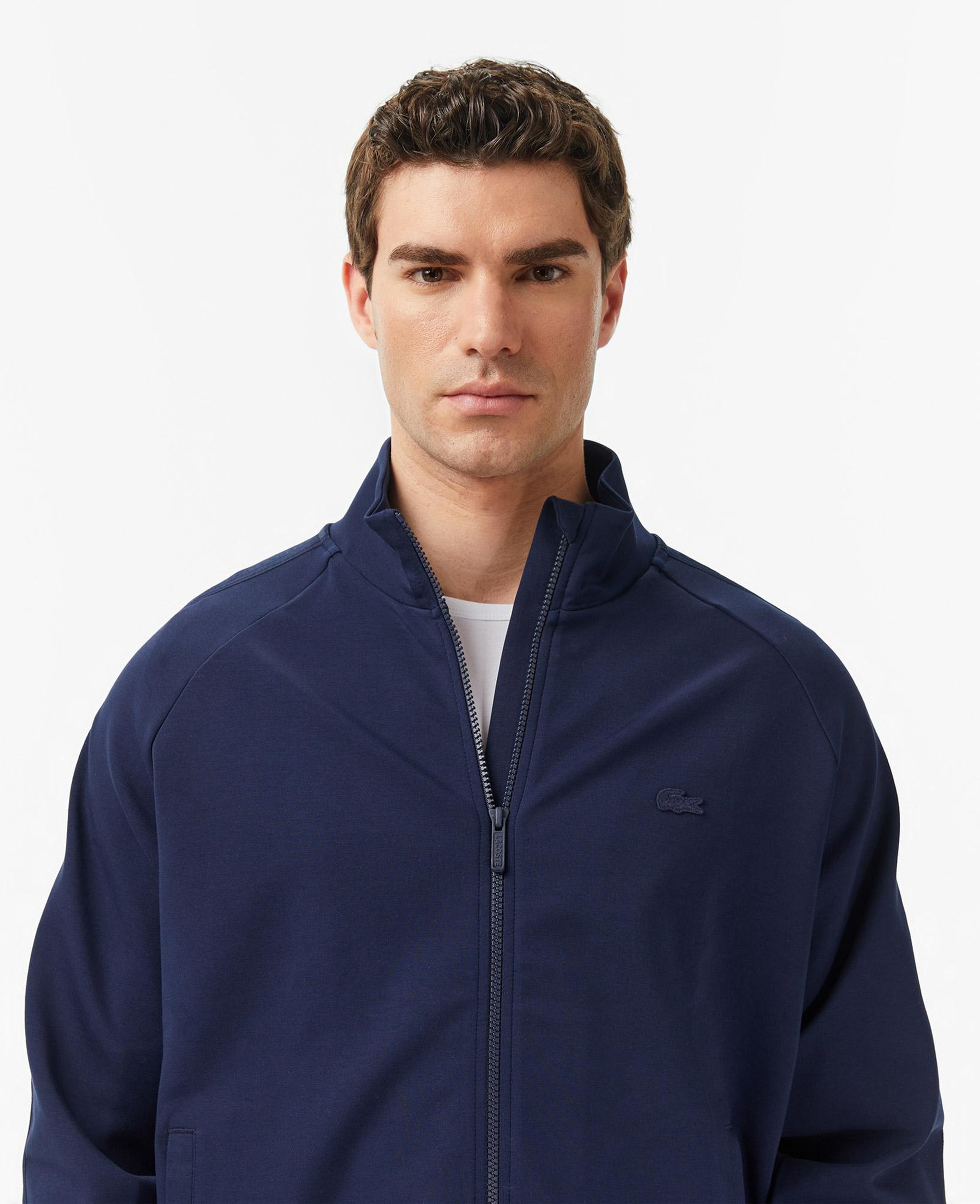 Lacoste Erkek Classic Fit Dik Yaka Lacivert Sweatshirt