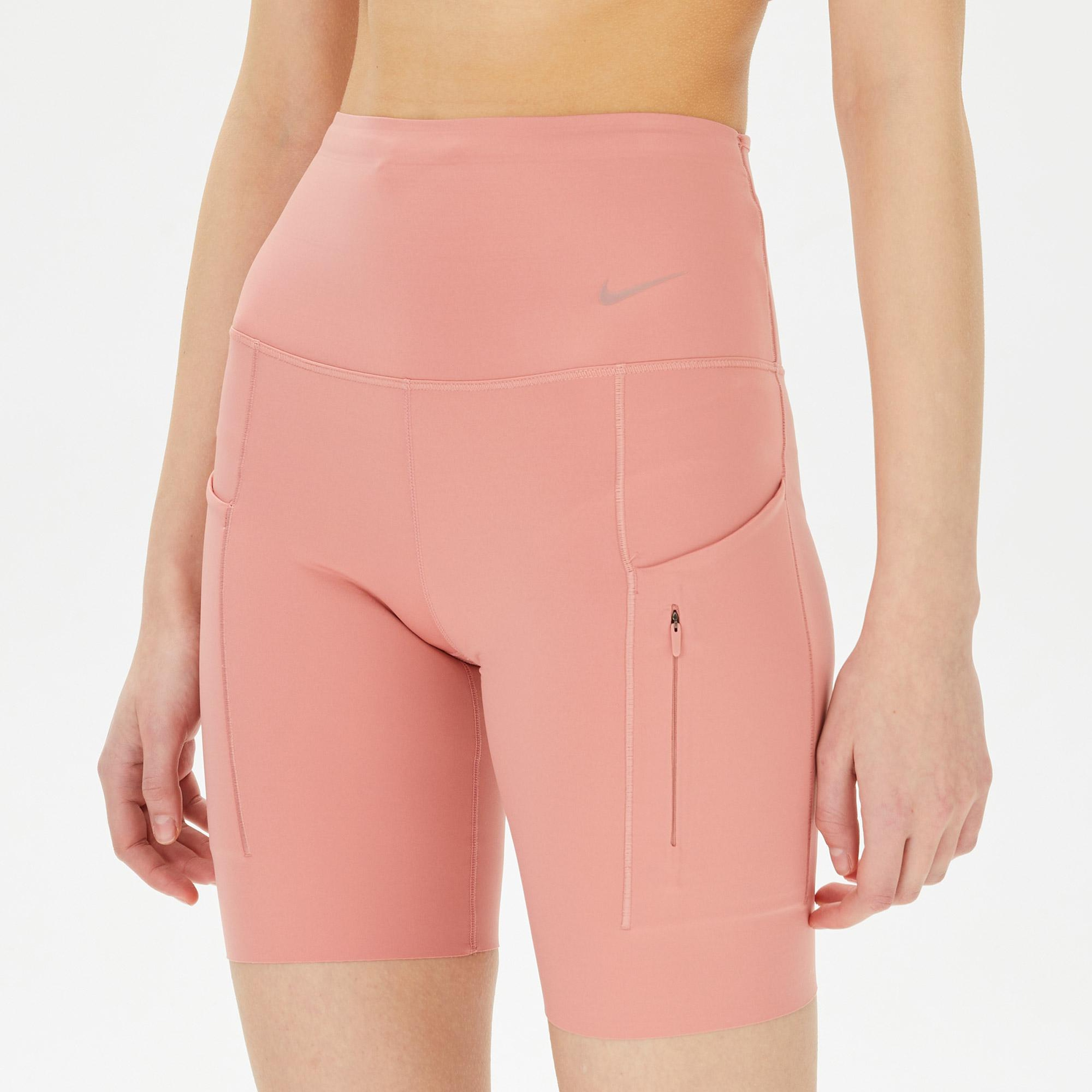 Nike Dri-Fıt Go High Rise 20 Cm Short Kadın Pembe Tayt