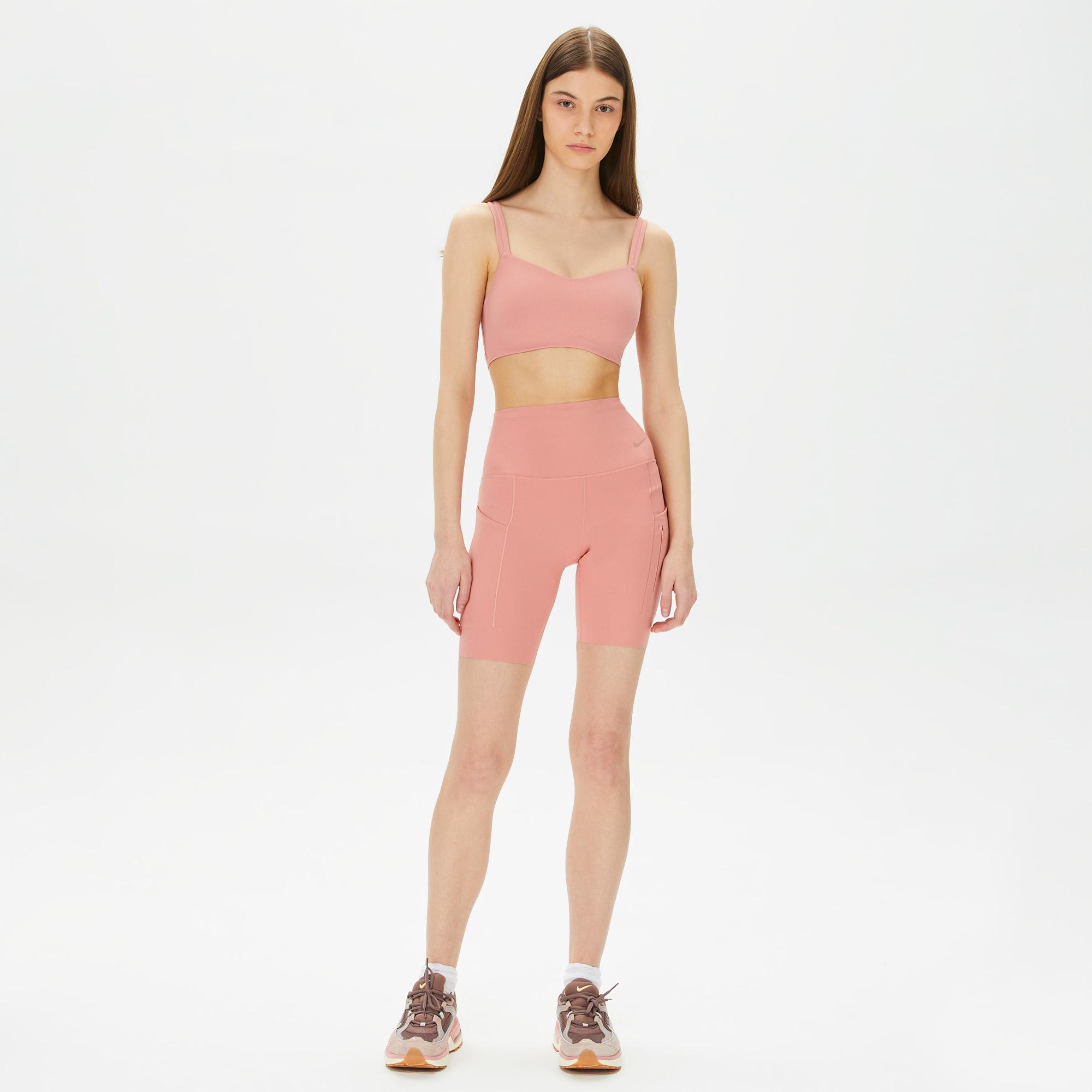 Nike Dri-Fıt Go High Rise 20 Cm Short Kadın Pembe Tayt