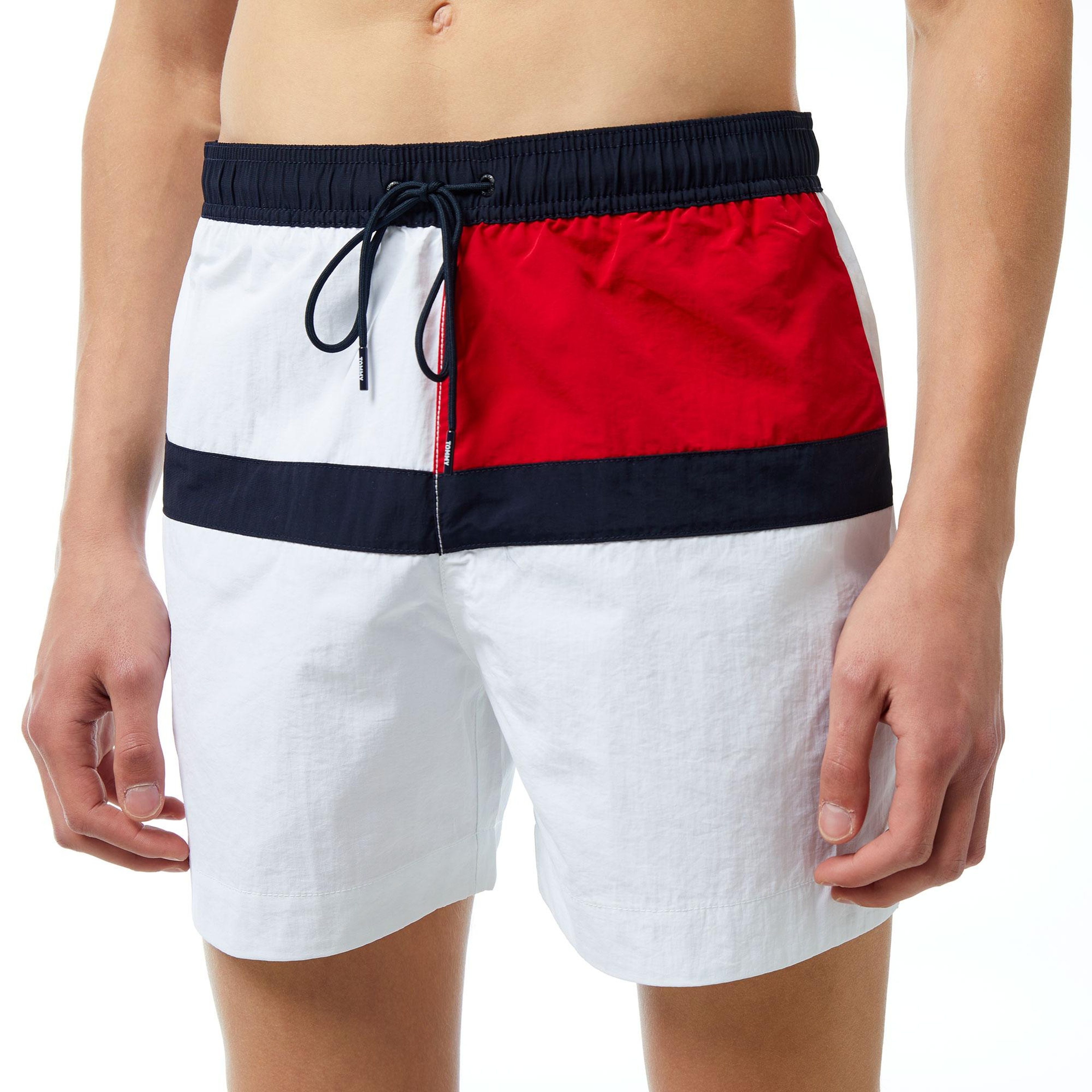 Tommy Hilfiger Medium Drawstring Erkek Beyaz Mayo Şort