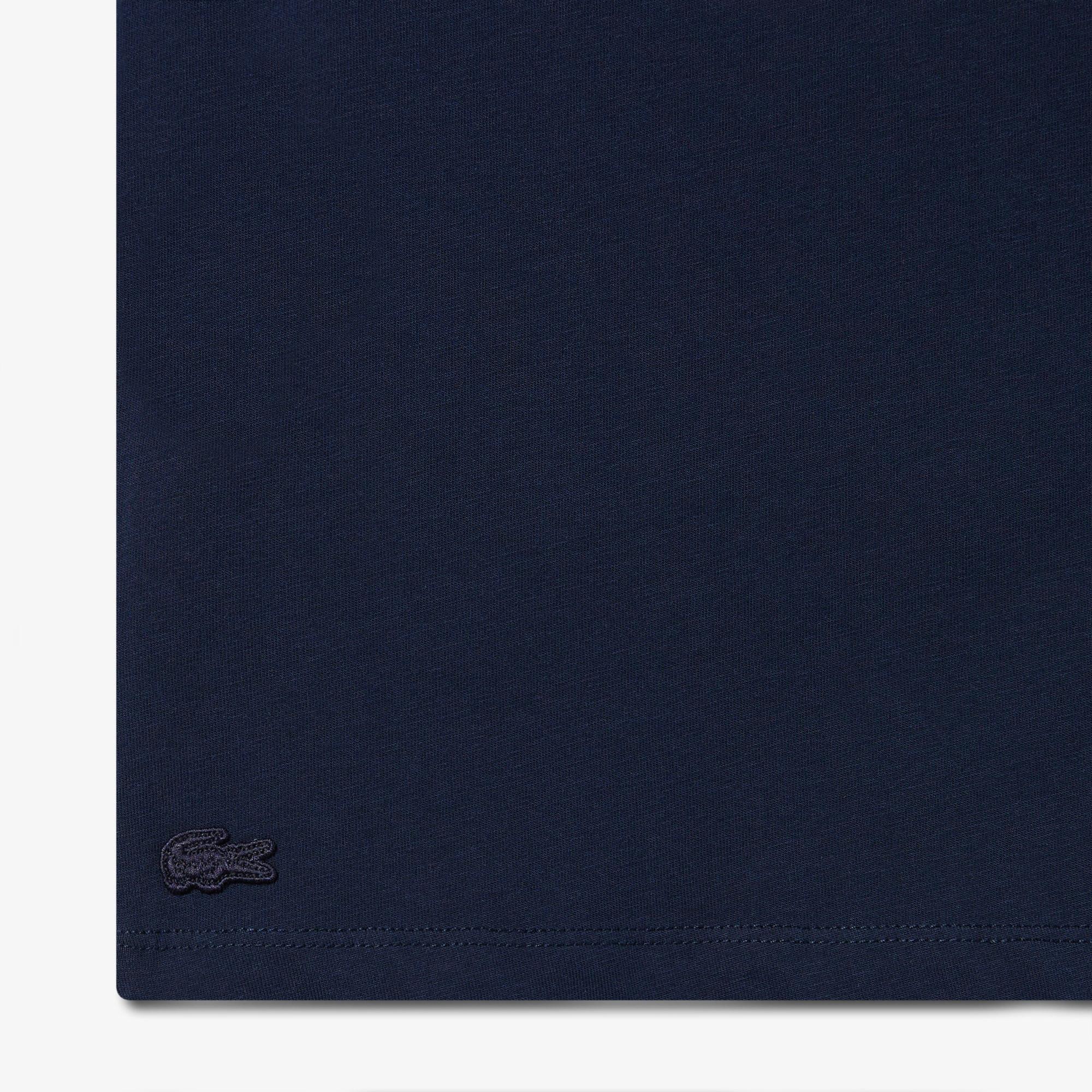 Lacoste Çocuk Bisiklet Yaka Baskılı Lacivert T-Shirt