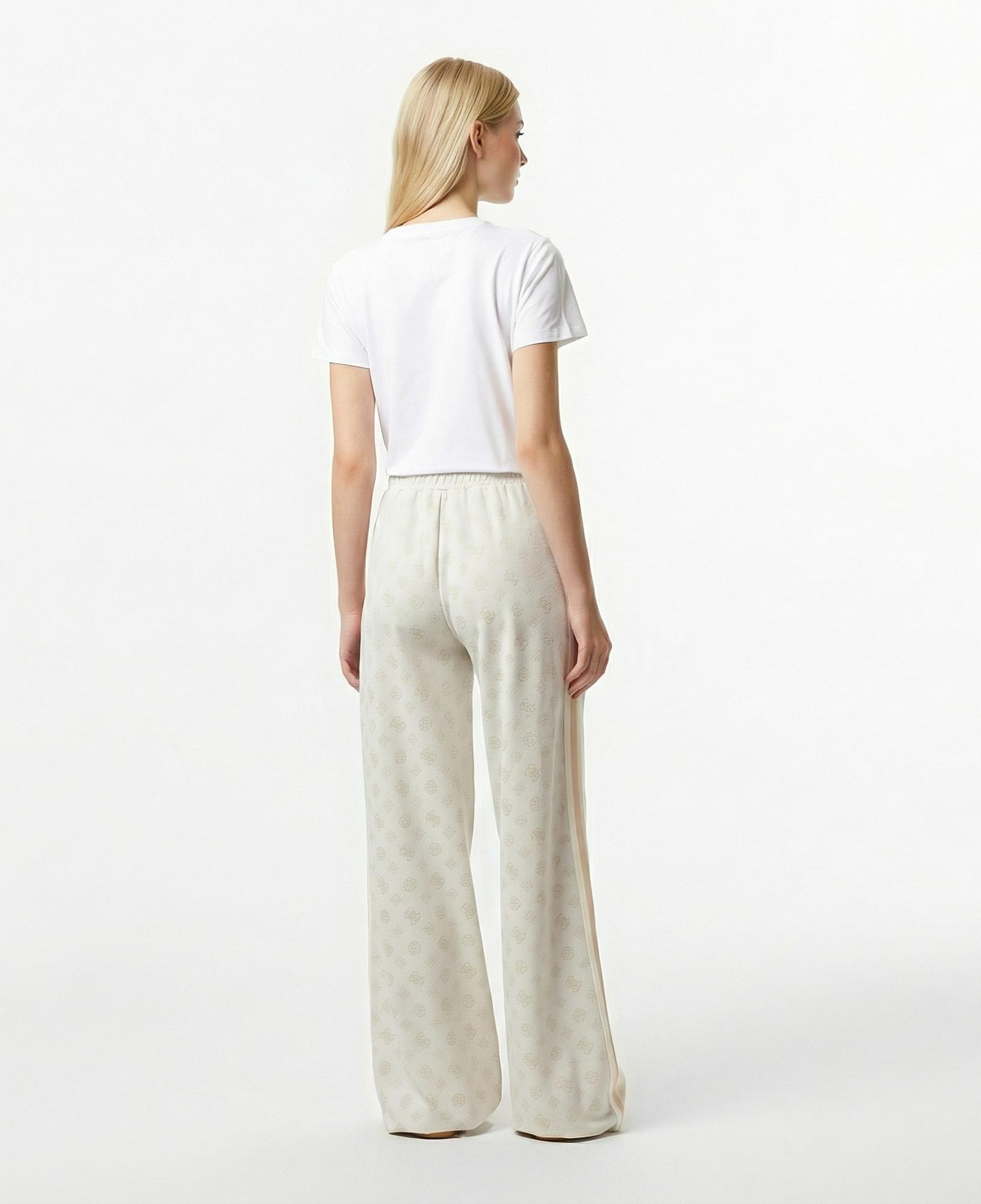 Guess Peony Palazzo Fit Kadın Beyaz Eşofman Altı