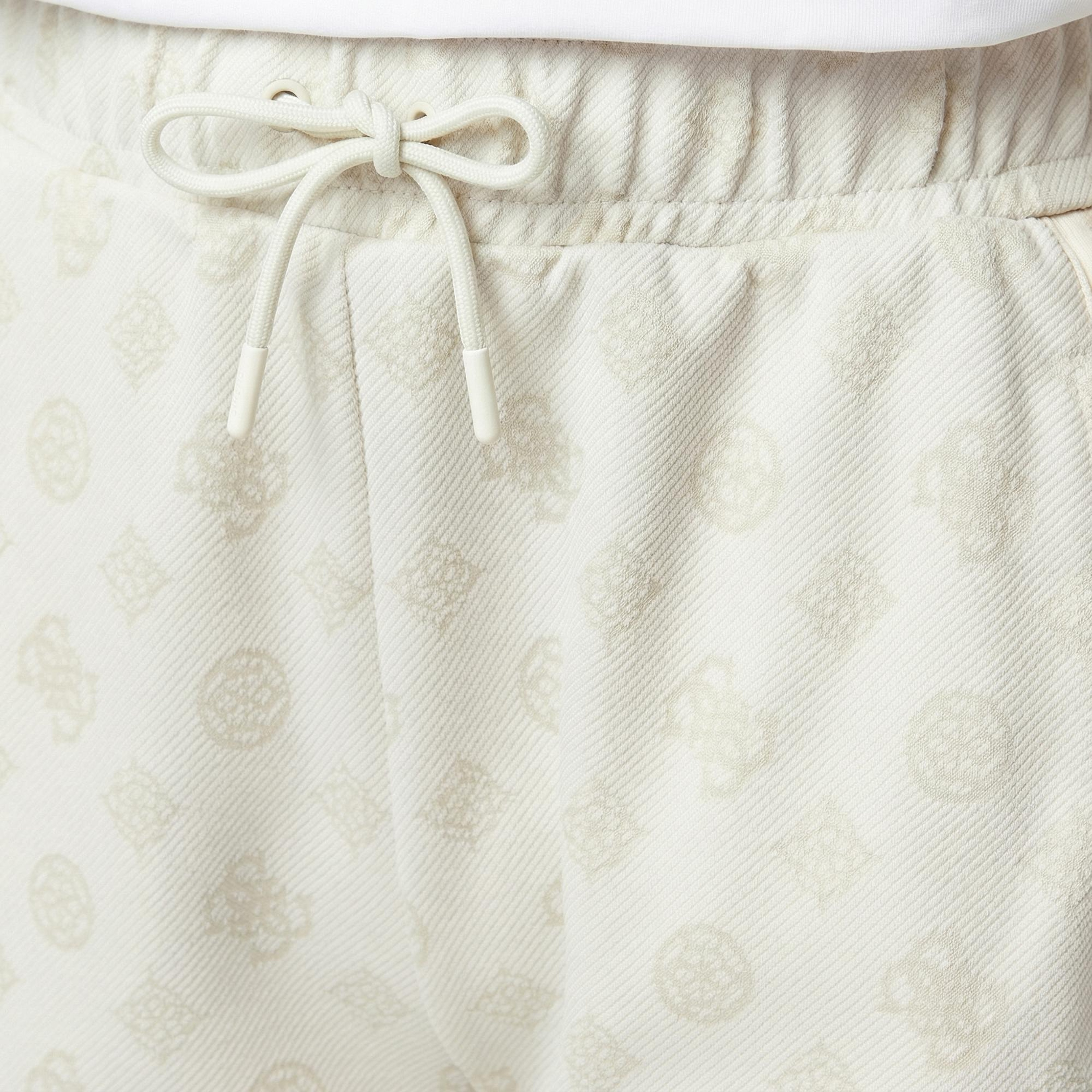 Guess Peony Palazzo Fit Kadın Beyaz Eşofman Altı