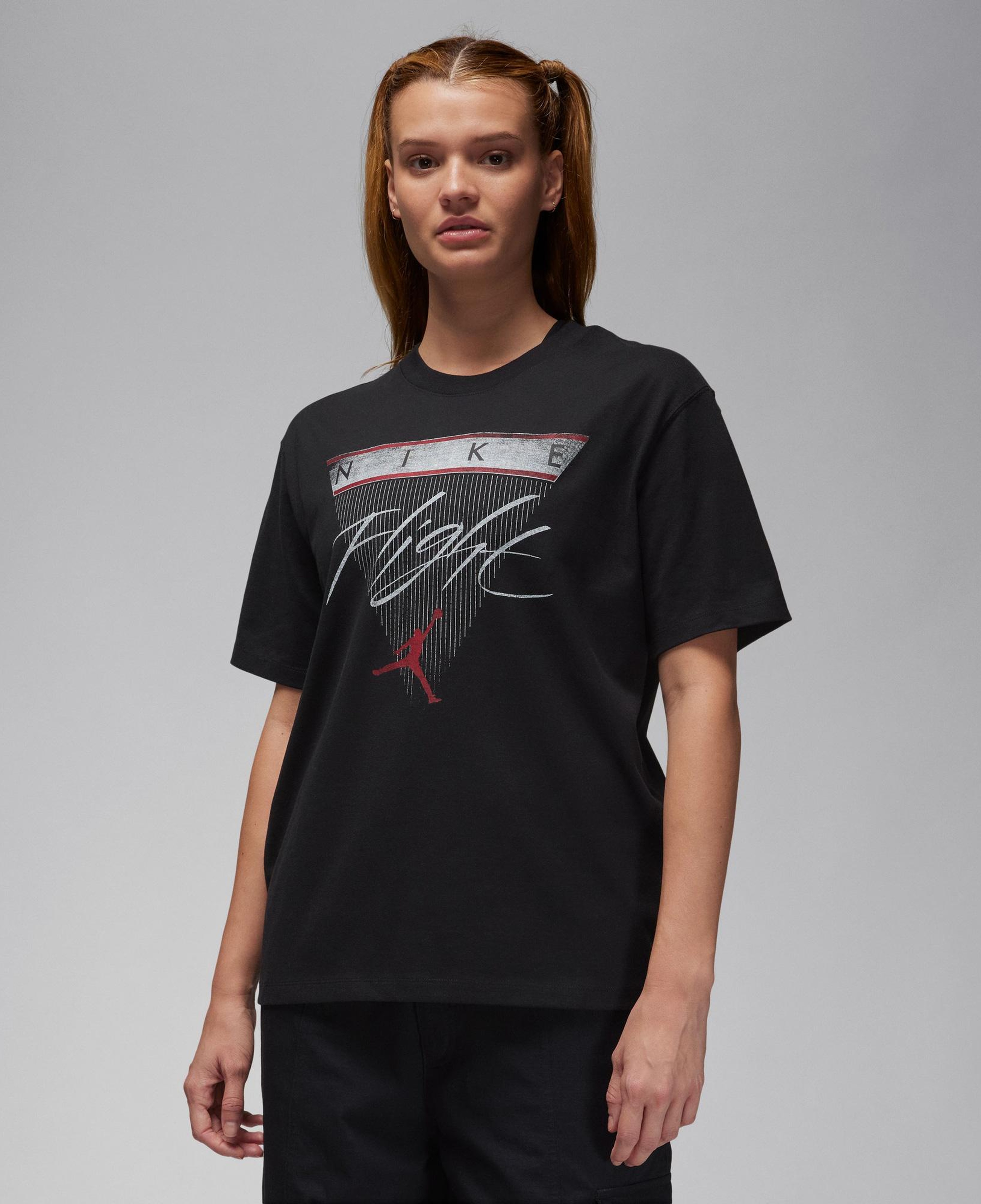 Jordan Flight Heritage Graphics Kadın Siyah T-Shirt